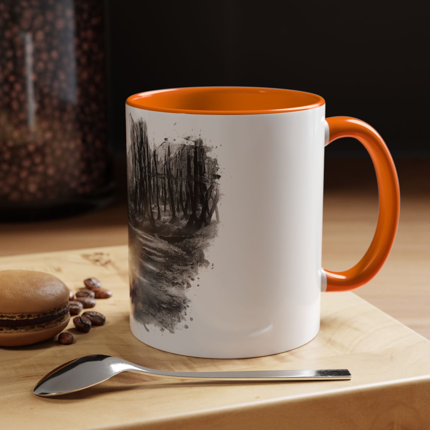 Moody Abstract Forest Coffee Mug | Unique Gift for Nature Lovers, Cozy Home Decor, Perfect for Coffee, Tea, and Hot Chocolate