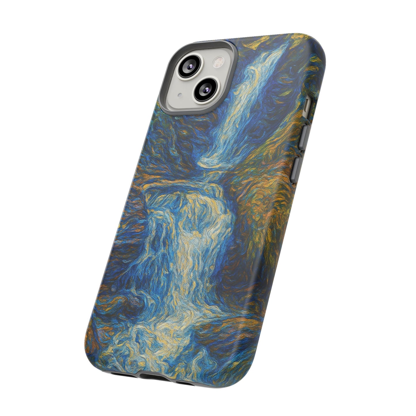 Artistic Phone Case - Waterfall Design, Unique Gift, Phone Accessory, Nature Lover, Original Artwork