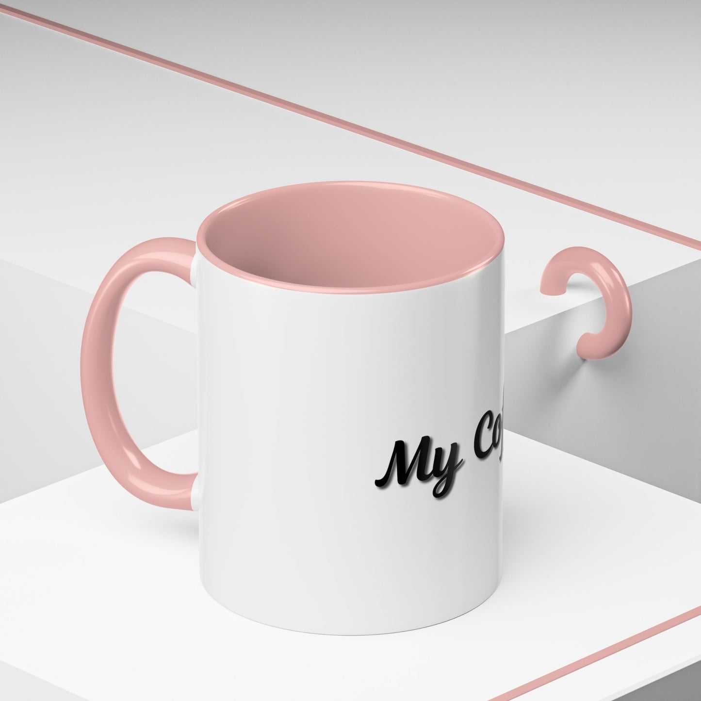 Personalized My Coffee Accent Mug - 11oz & 15oz Coffee Cups for Coffee Lovers