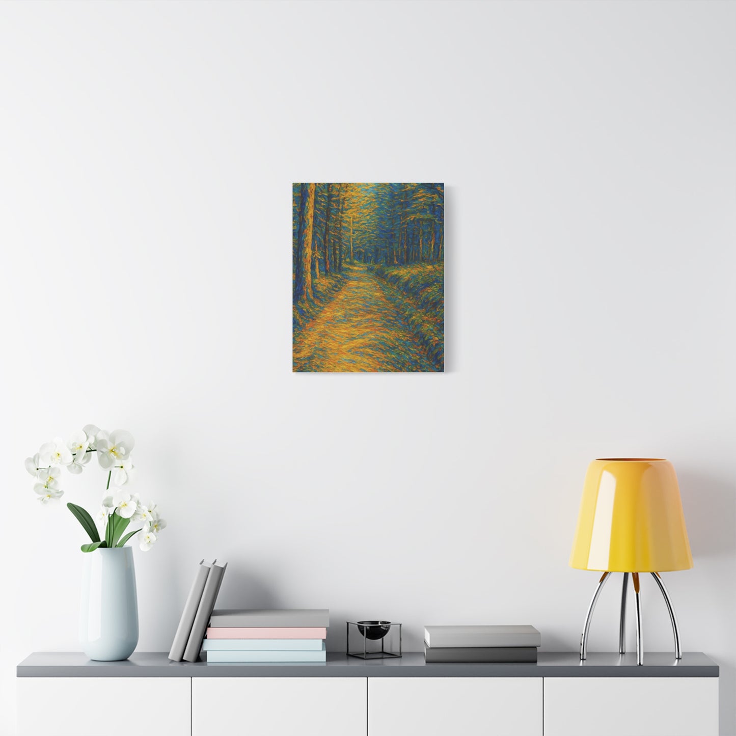 Van Gogh Style Forest Canvas Art | Nature Wall Decor, Home Office Accent, Gift for Nature Lovers, Gallery Wrapped, Living Room Wall Art