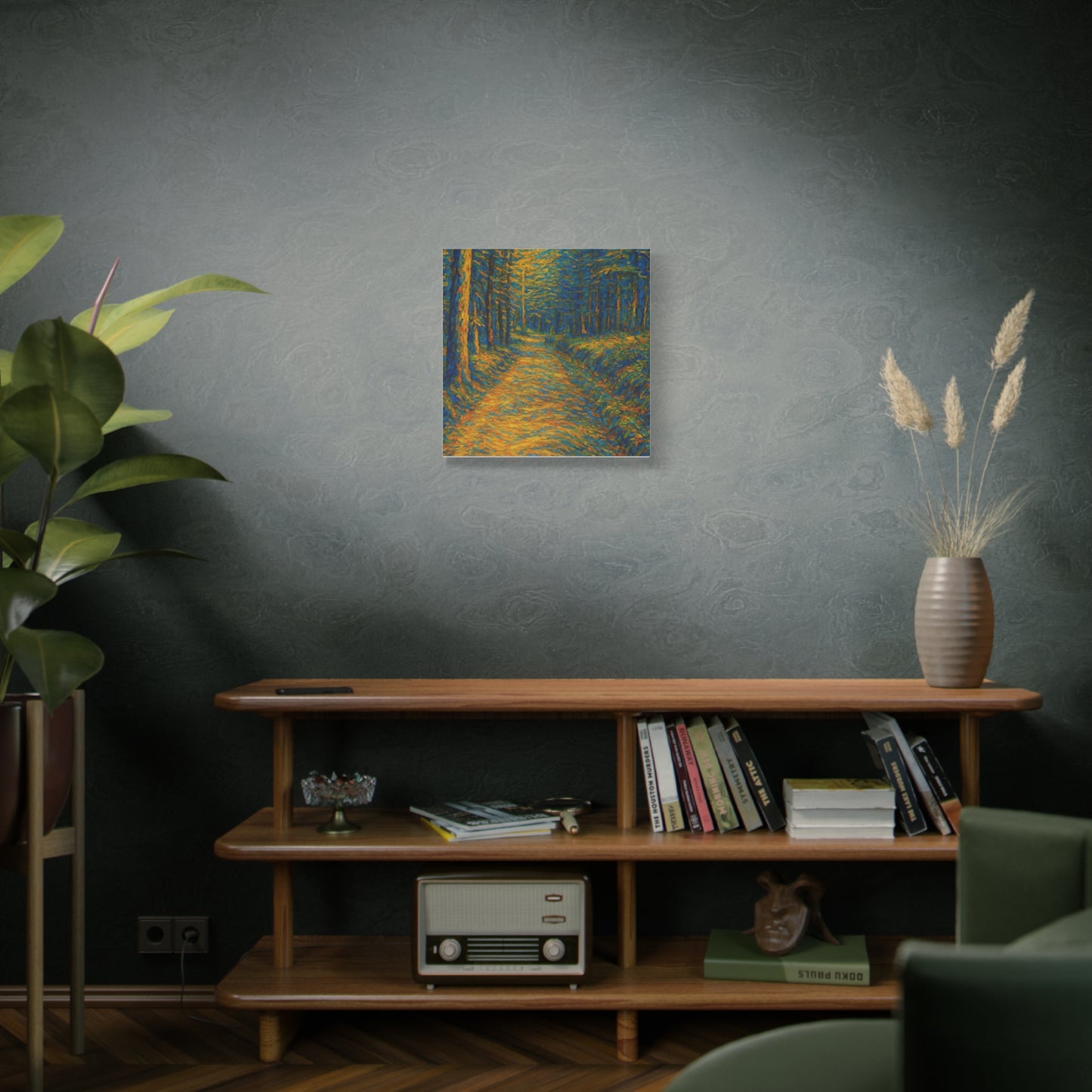Van Gogh Style Forest Canvas Art | Nature Wall Decor, Home Office Accent, Gift for Nature Lovers, Gallery Wrapped, Living Room Wall Art
