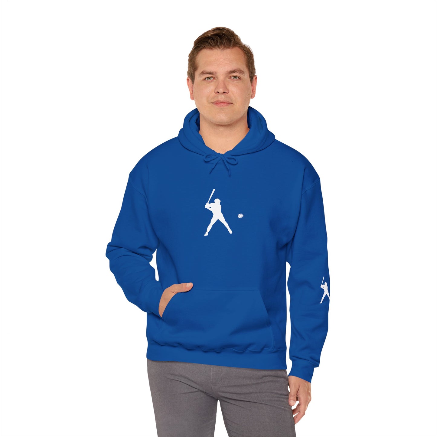 Sporty Unisex Baseball Hooded Sweatshirt, Casual Hoodie for Athletes, Perfect for Gifts, Comfy Streetwear, Ideal for Sports Events, Personal Use