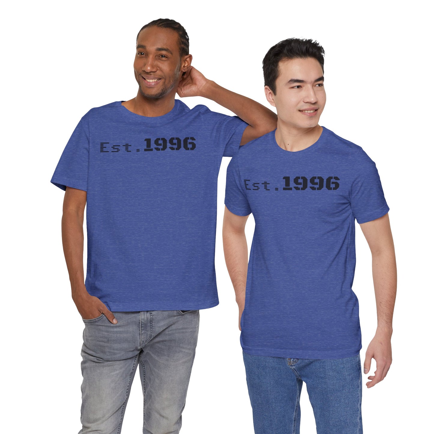 Unisex Jersey Tee - 'Est. 1996' Graphic Shirt, Birthday Gift, Casual Wear, Vintage Style, Retro Fashion, Gift for Him/Her