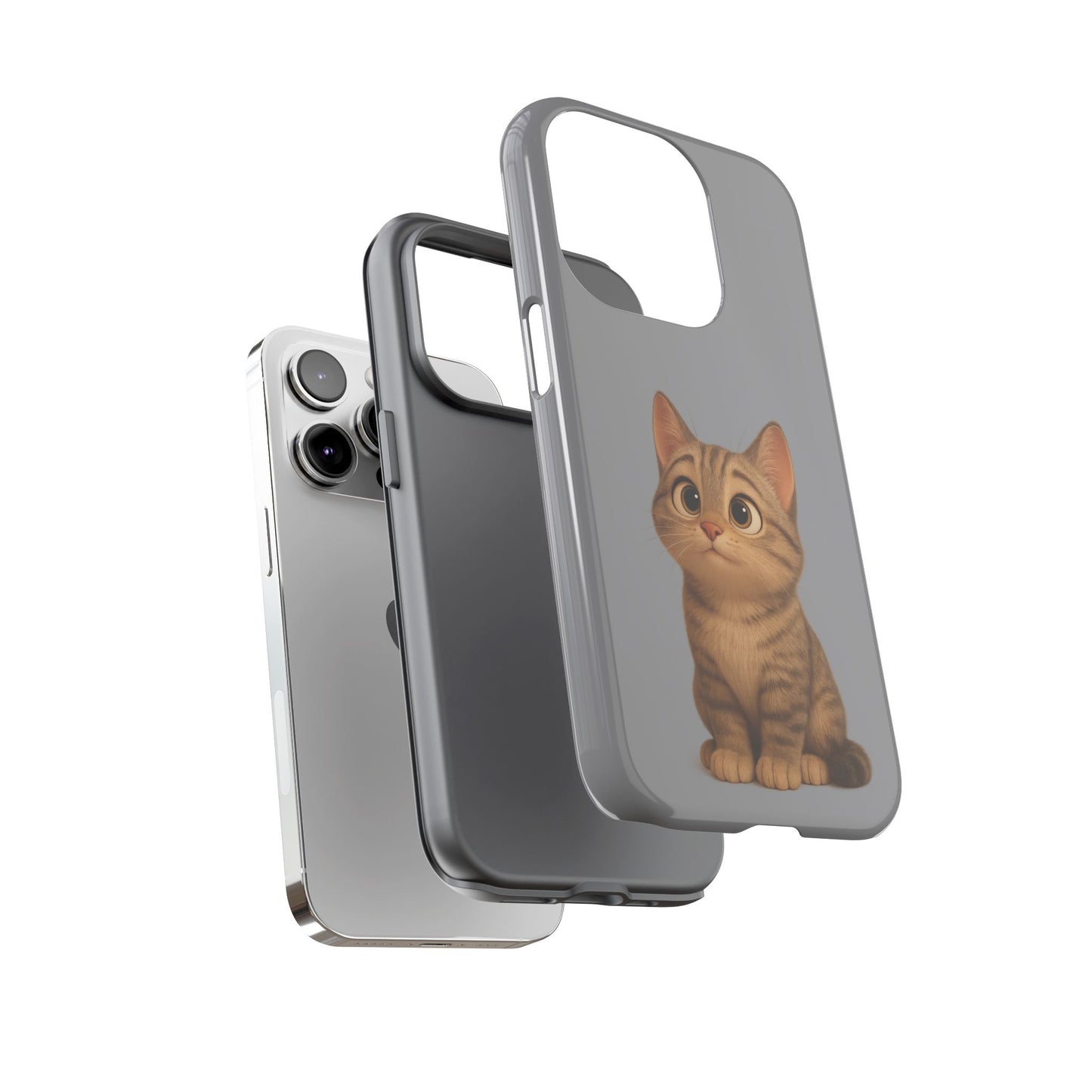 Cute Cat Phone Case, Kawaii Pet Accessory, Gift for Cat Lovers, Animal Phone Cover for Kids, Unique Kitty Design, Birthdays, Holidays