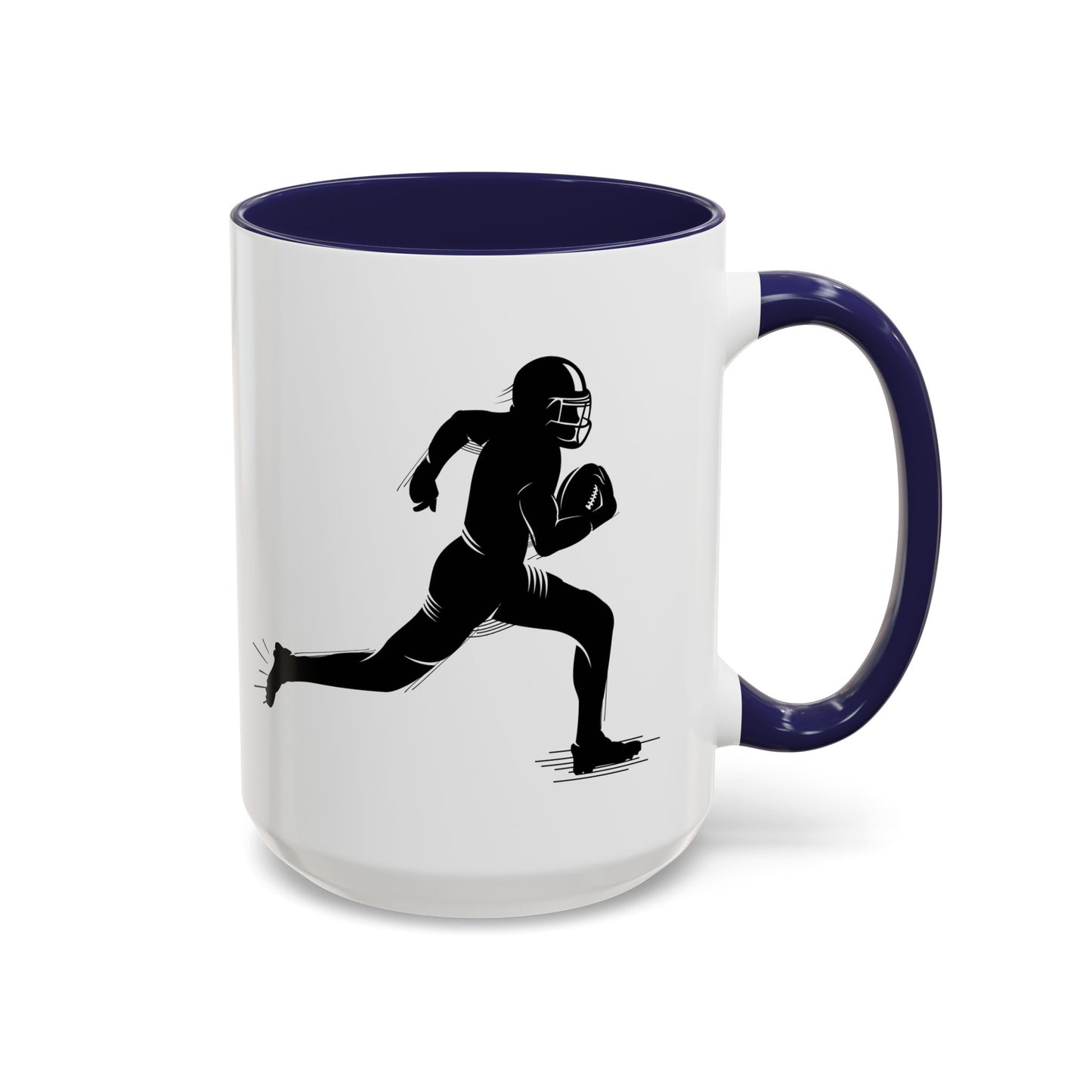 Football Player Themed Accent Coffee Mug, Sports Fan Gift, Unique Mug for Athletes, Coffee Lover, Game Day Essential