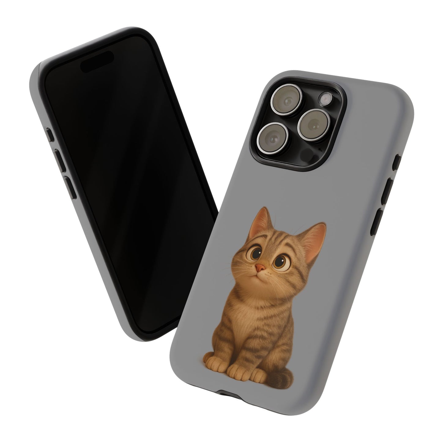 Cute Cat Phone Case, Kawaii Pet Accessory, Gift for Cat Lovers, Animal Phone Cover for Kids, Unique Kitty Design, Birthdays, Holidays