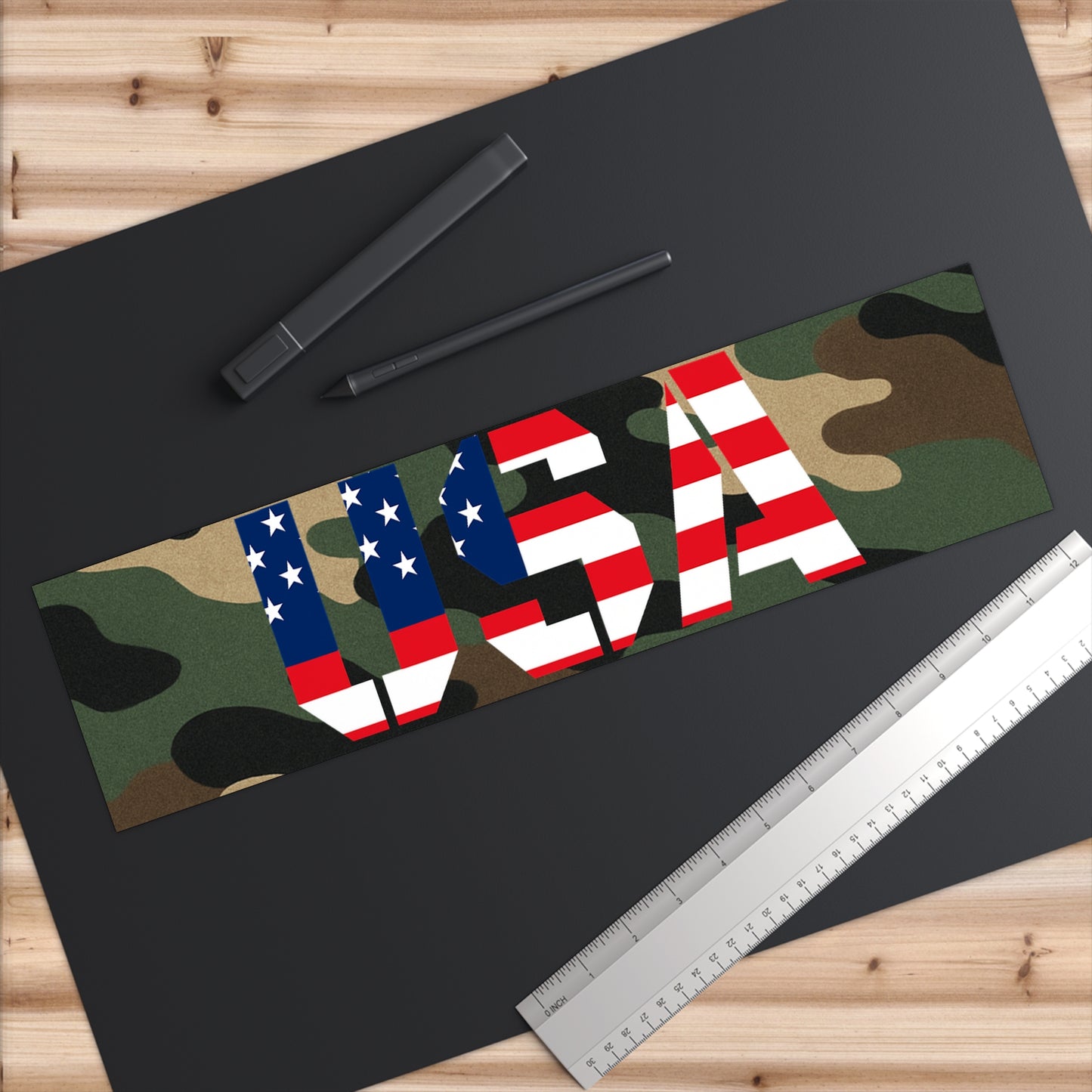 Patriotic USA Camo Bumper Stickers | Car Decor, Military Style, Outdoor Adventure, Independence Day, Gifts for Veterans