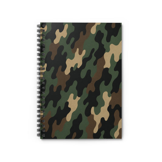 Camouflage Spiral Notebook - Ruled Line, Trendy Stationery, Gift for Students, Journaling, Military Style, Unique School Supplies