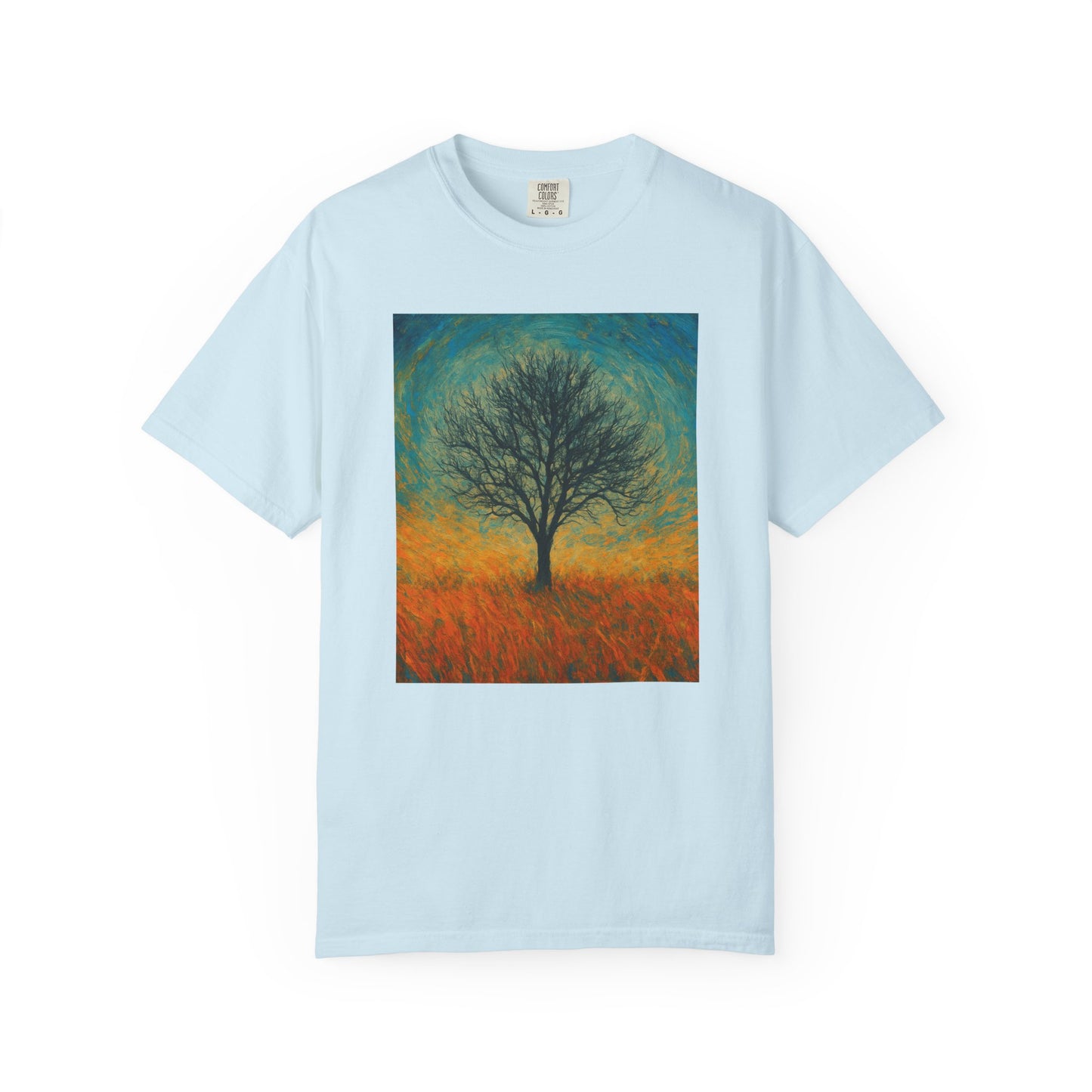 Nature-Themed Unisex Garment-Dyed T-Shirt - Tree Design, Bohemian Tee, Nature Lover Gift, Eco-Friendly Fashion, Casual Wear