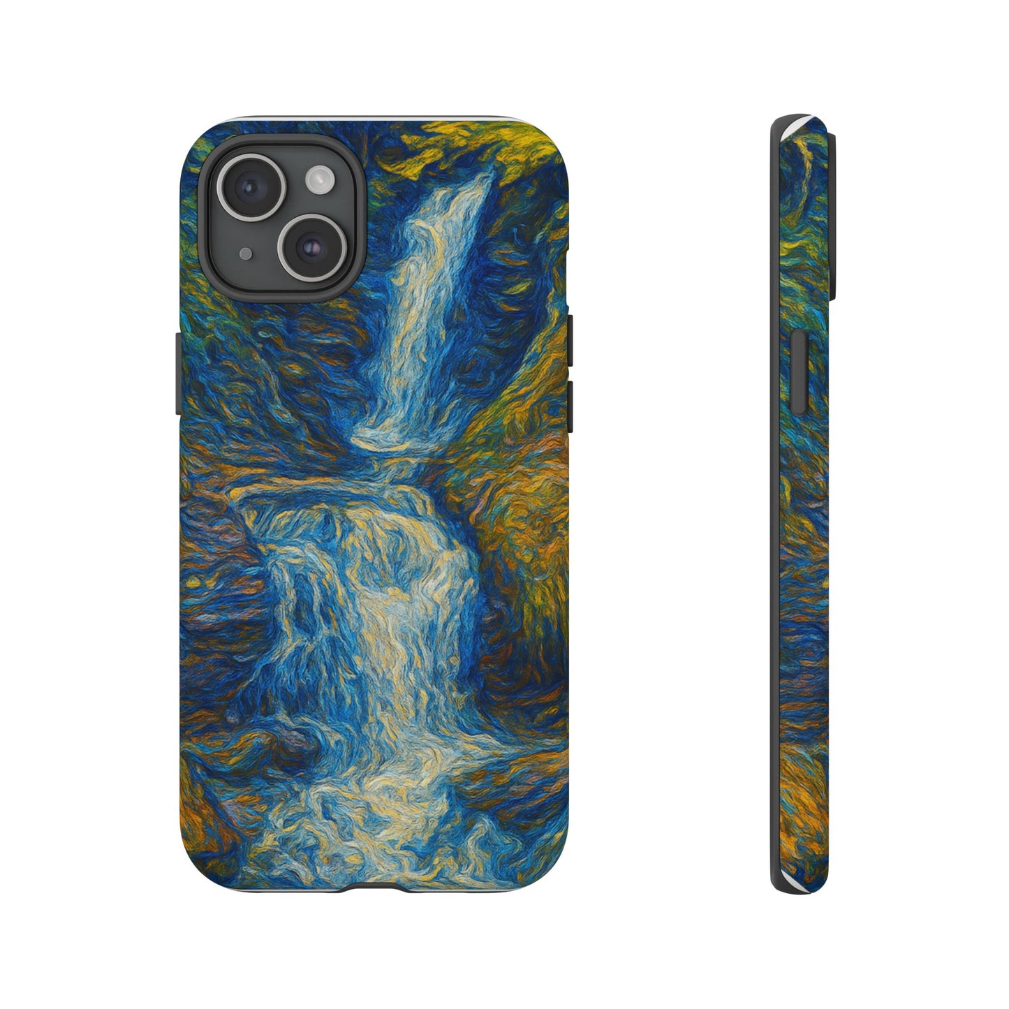 Artistic Phone Case - Waterfall Design, Unique Gift, Phone Accessory, Nature Lover, Original Artwork