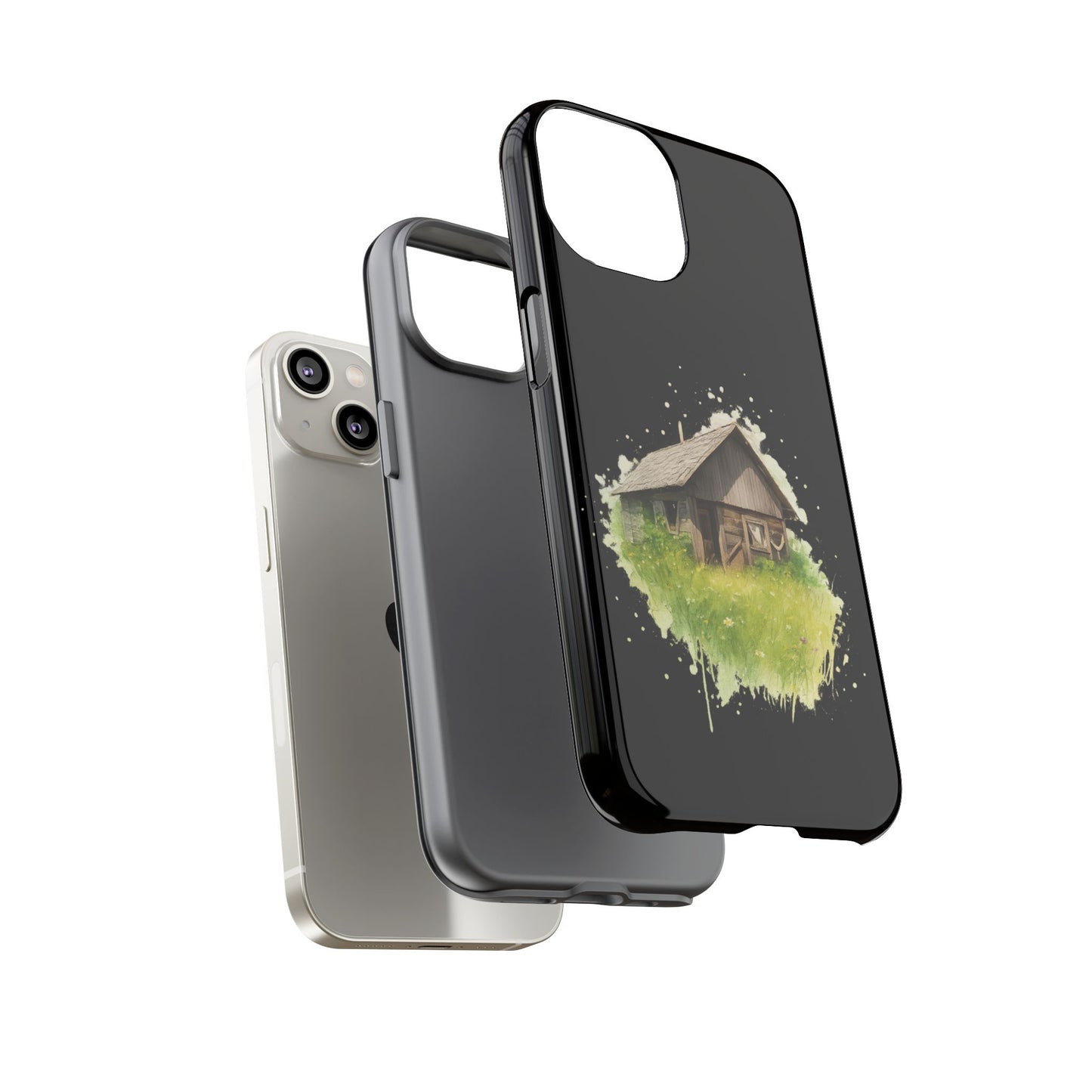 Rustic Farmhouse Phone Case, Cute Cottage Design, Tough Cases for Nature Lovers, Eco-Friendly Gift, Customizable Tech Accessories