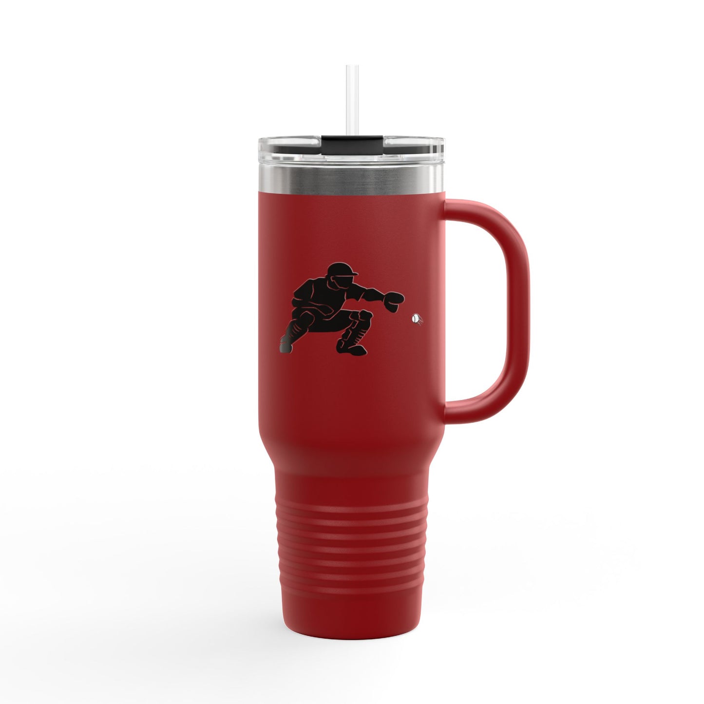 Insulated Travel Mug | Baseball Catcher Themed Travel Tumbler for Active Lifestyles, Coffee Mug, Road Trip Cup, Gym Hydration, Gift for Athletes