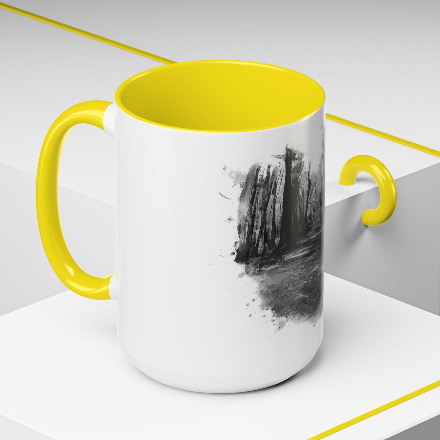 Moody Abstract Forest Coffee Mug | Unique Gift for Nature Lovers, Cozy Home Decor, Perfect for Coffee, Tea, and Hot Chocolate