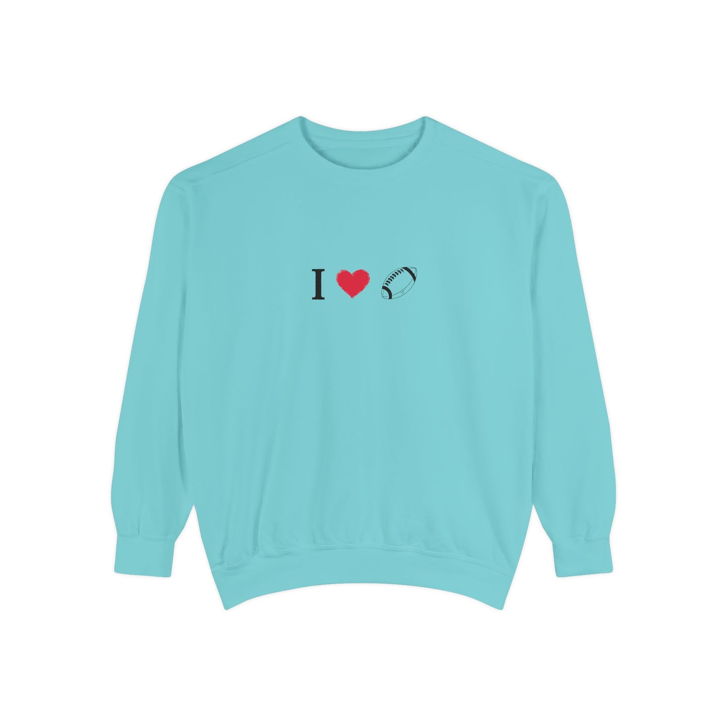 Unisex Sweatshirt, I love Football, Cozy, Perfect for Everyday Wear, Gift Idea for Friends, Couples, and Special Occasions
