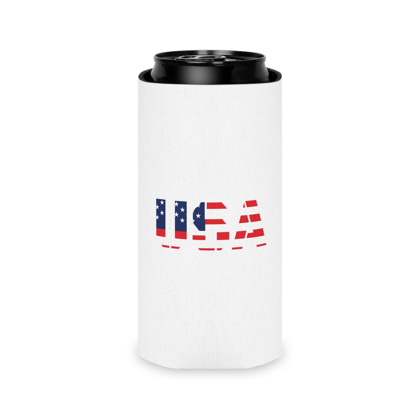 USA Flag Can Cooler - Perfect for BBQs, Independence Day, Tailgating, Memorial Day, Housewarming