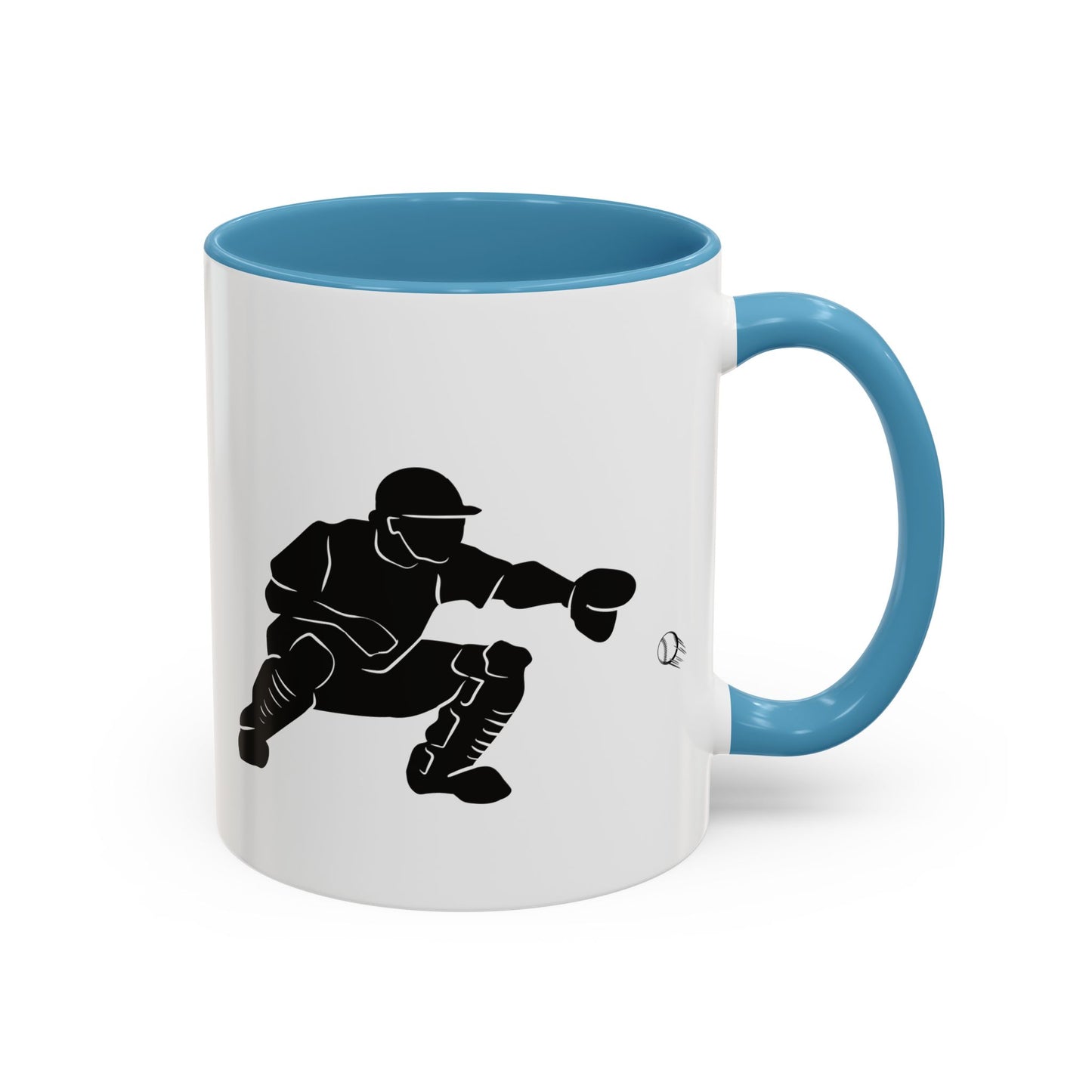 Baseball Catcher Coffee Mug, Sports Gift for Coaches, Black Accent Mug for Fans, Perfect for Birthdays & Celebrations, Unique Cup