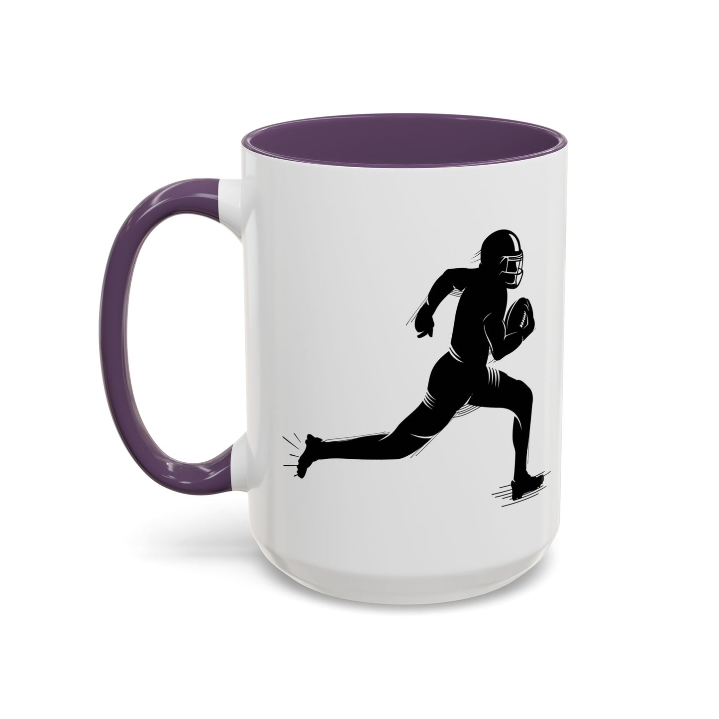 Football Player Themed Accent Coffee Mug, Sports Fan Gift, Unique Mug for Athletes, Coffee Lover, Game Day Essential