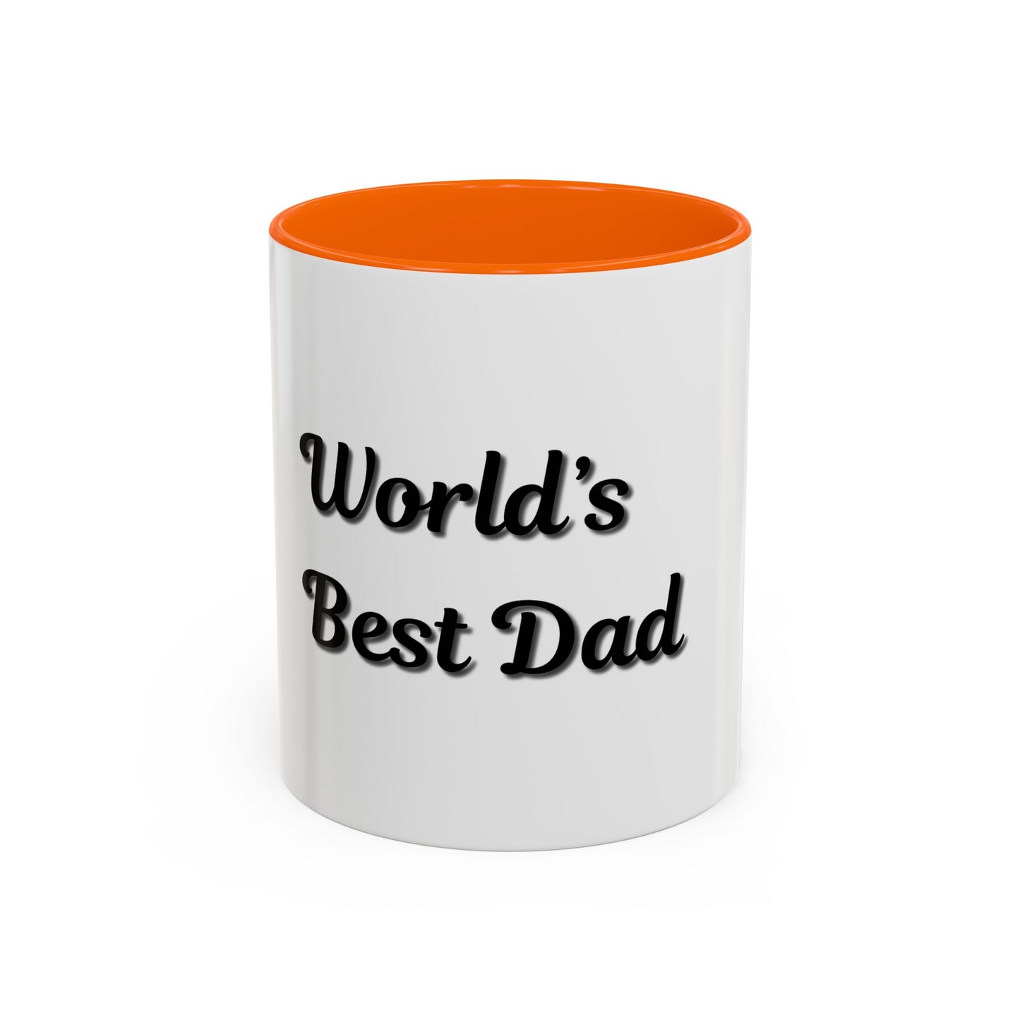 World's Best Dad Accent Coffee Mug - Perfect Gift for Father's Day