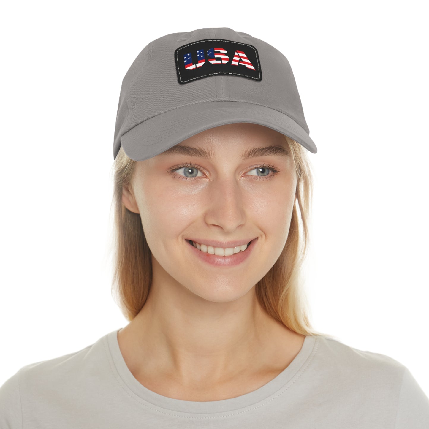 Dad Hat with USA Leather Patch