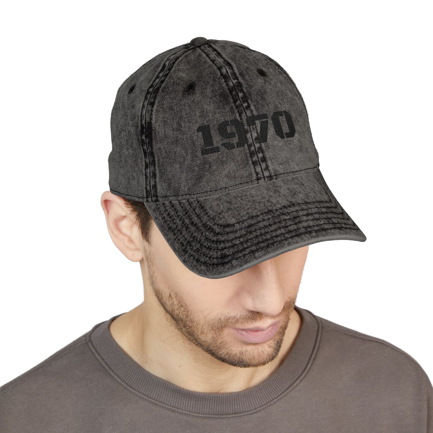 Vintage Embroidered Cap, Retro Baseball Hat, 70s Style Headwear, Gift for Dad, Casual Fashion Accessory