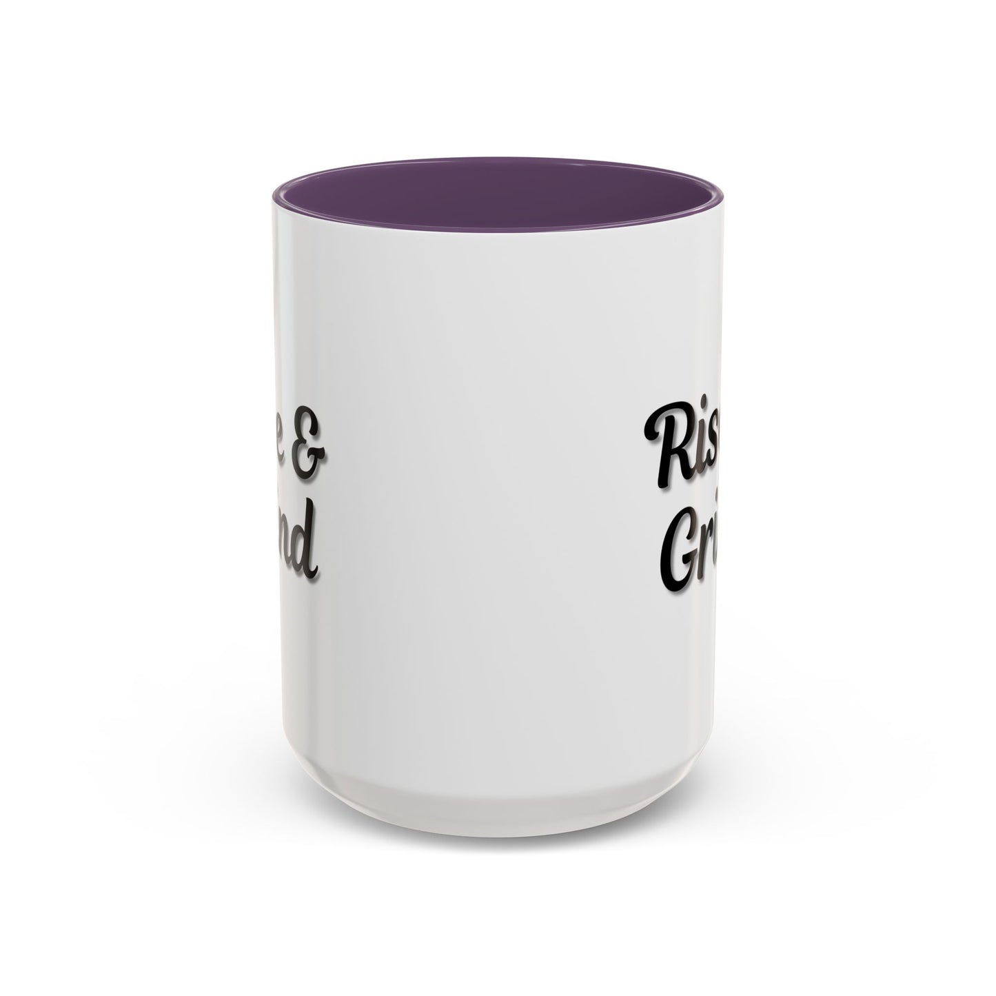 Rise & Grind Coffee Mug – Motivational Black Accent Mug for Daily Inspiration