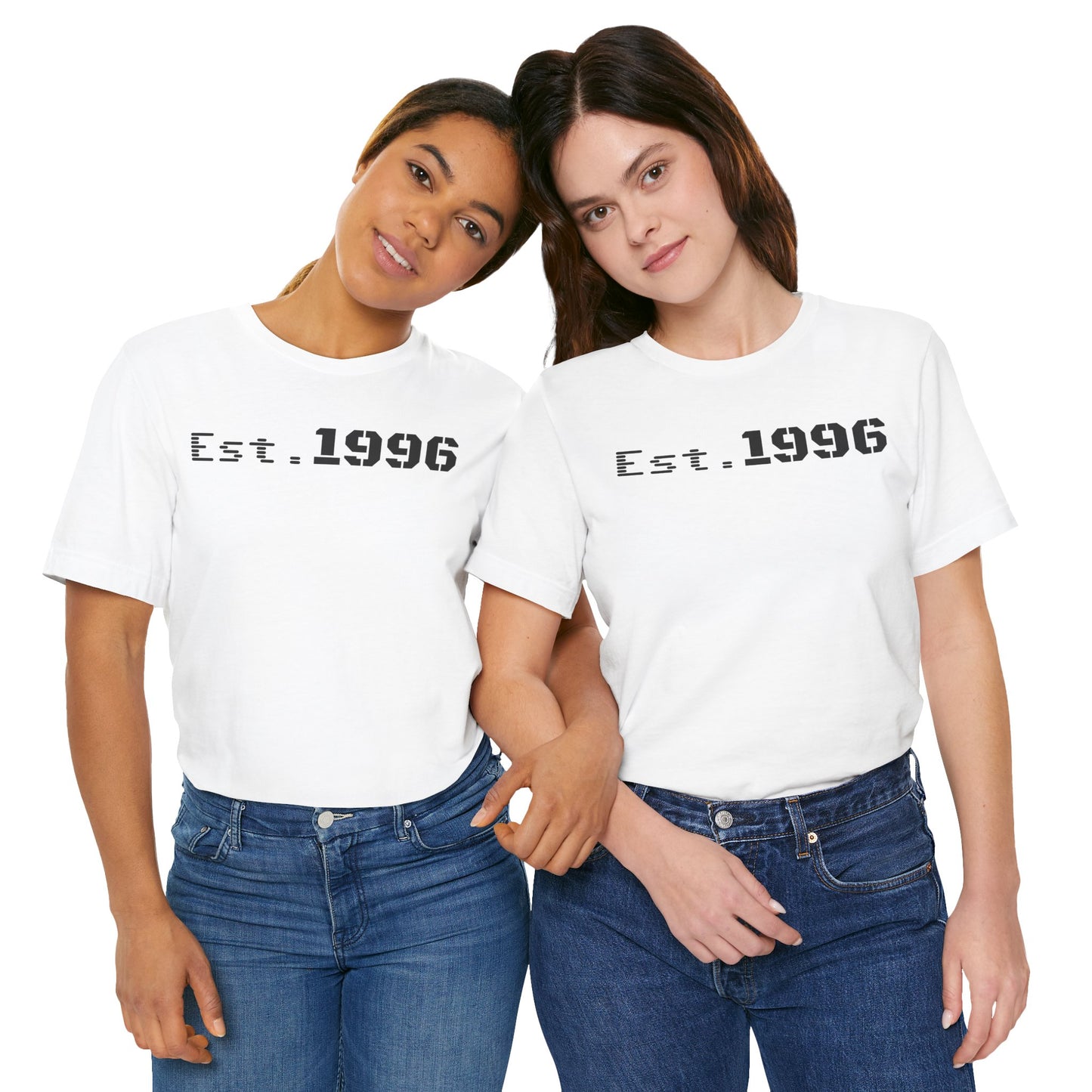 Unisex Jersey Tee - 'Est. 1996' Graphic Shirt, Birthday Gift, Casual Wear, Vintage Style, Retro Fashion, Gift for Him/Her