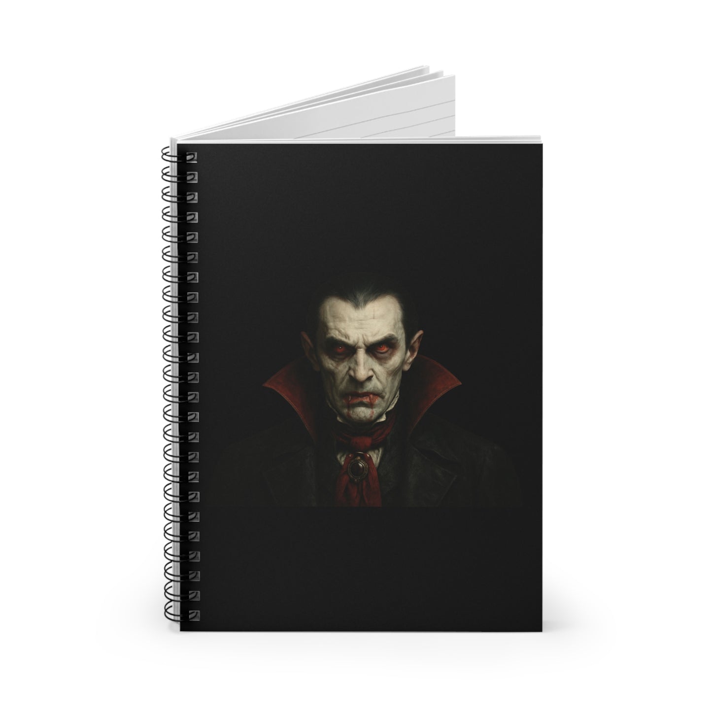 Vampire-Themed Spiral Notebook - Perfect for Writing and Sketching, Halloween Decor, Gift for Horror Fans, Journaling, School Essentials