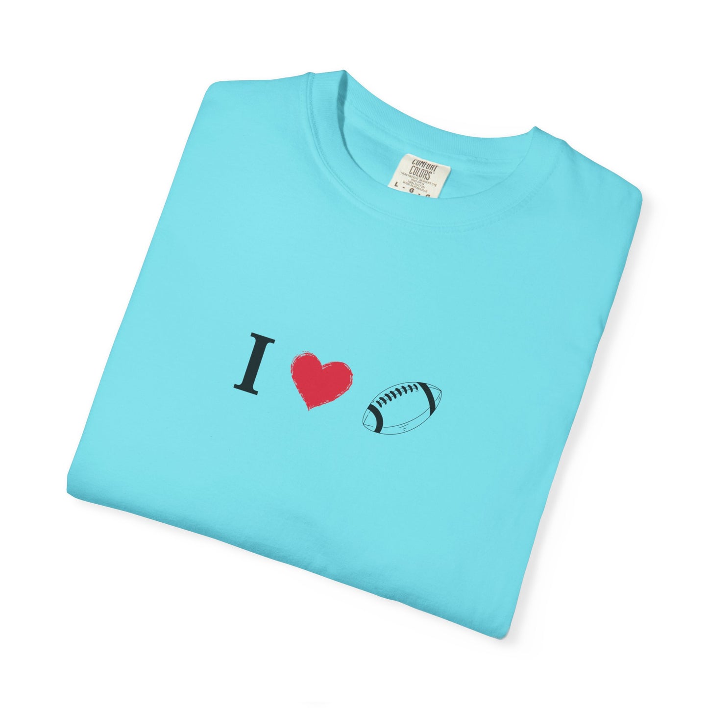 I Love Football T-Shirt - Unisex Cotton Tee, Fun Gift for Friends, Casual Style, Birthday Present, Summer Apparel