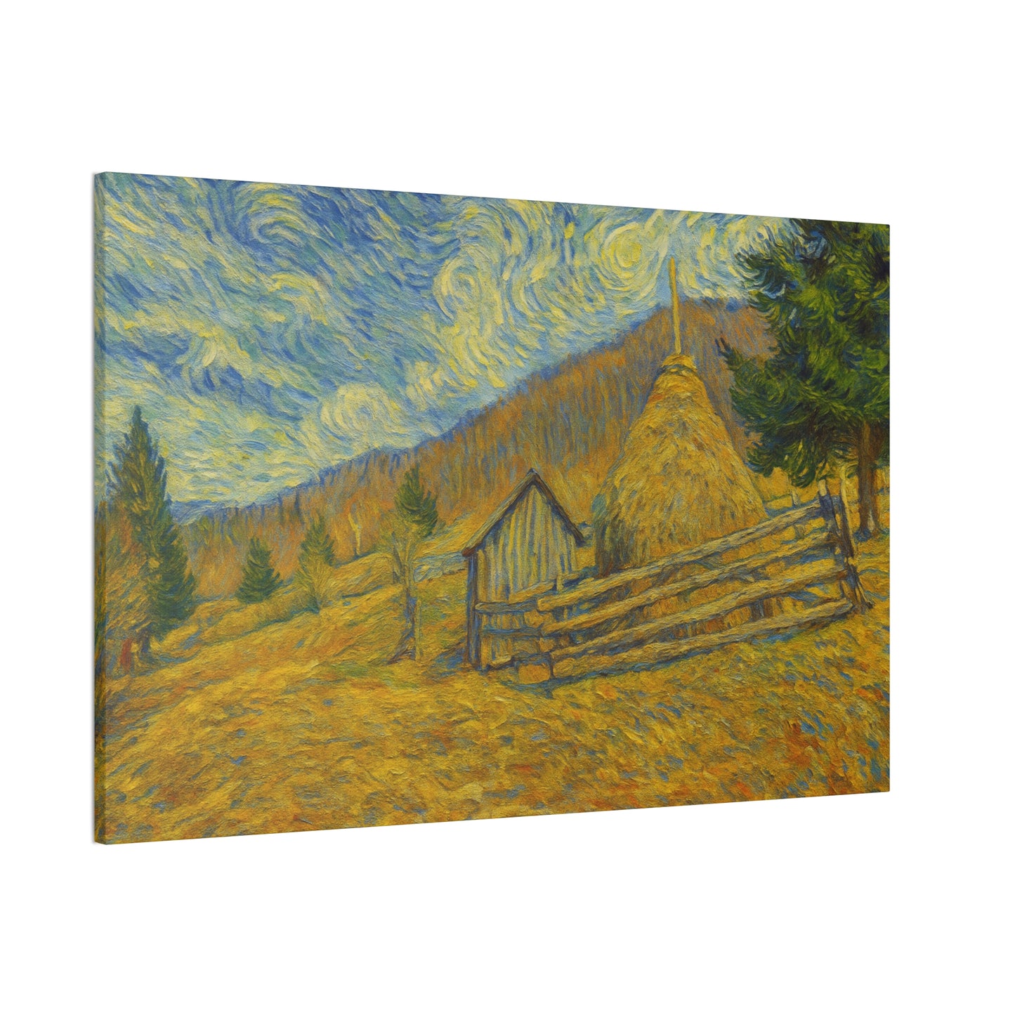 Vincent Van Gogh Inspired Canvas Print, Rustic Home Decor, Wall Art, Gift for Art Lovers, Country Landscape, Unique Art Piece