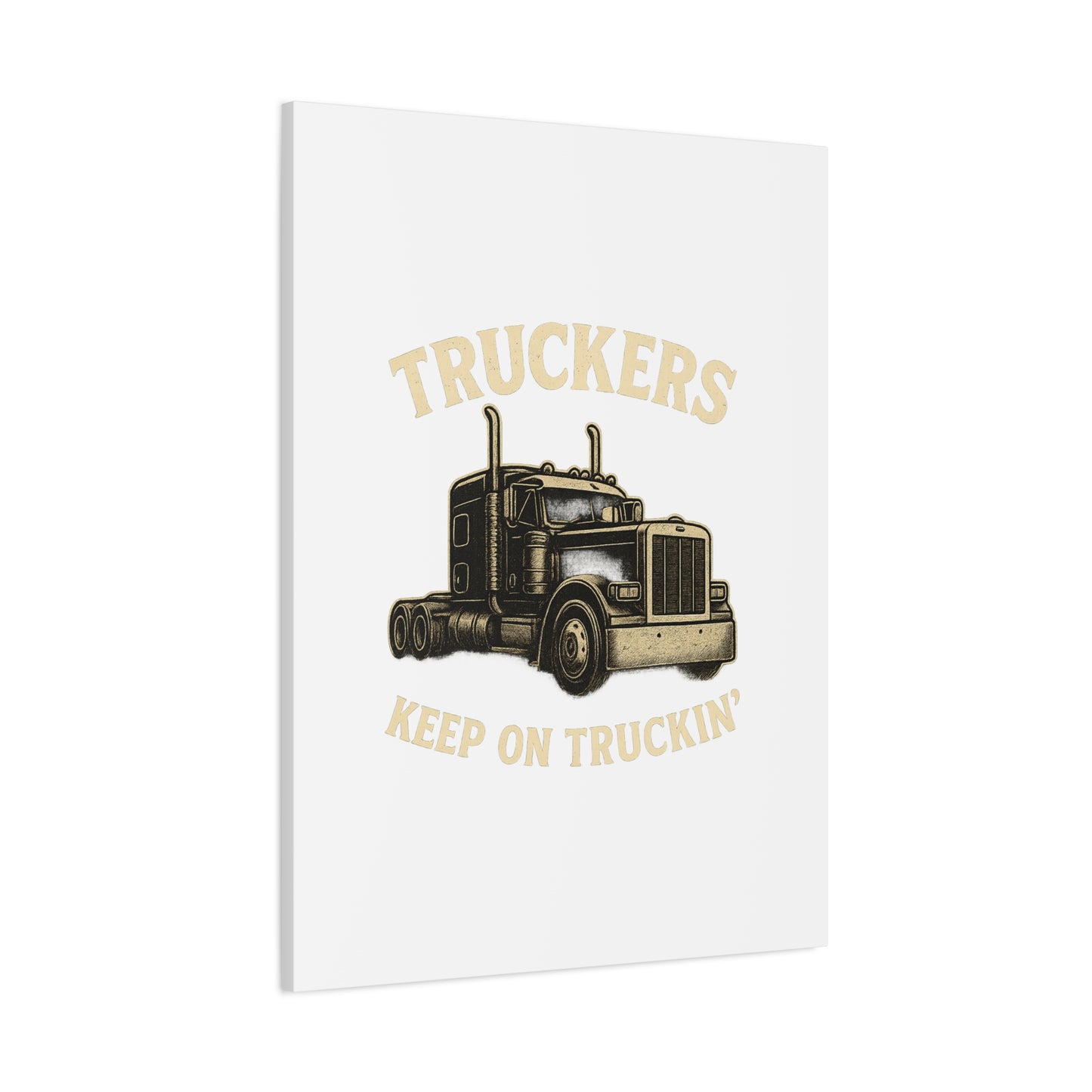 Truckers Canvas Wall Art, Keep on Truckin' Decor, Gift for Drivers, Trucking Artwork, Transportation Gift