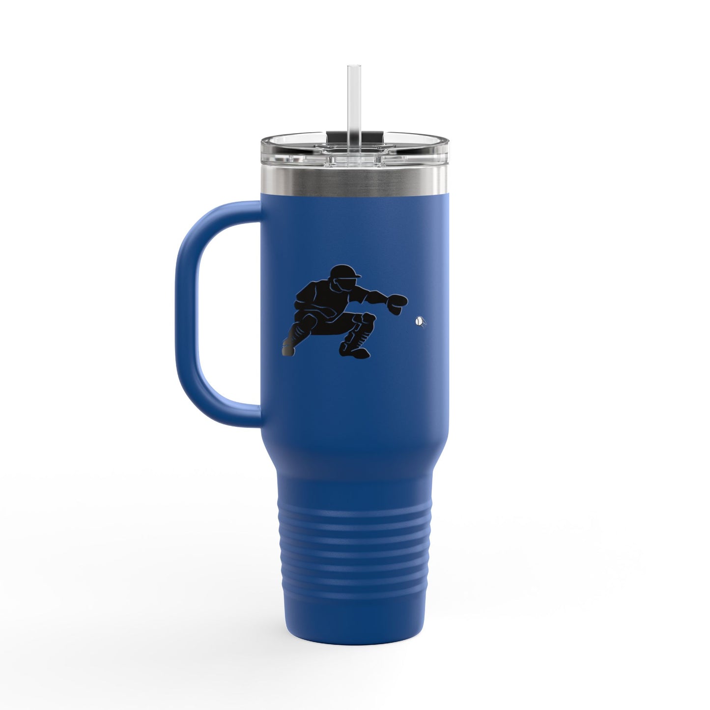 Insulated Travel Mug | Baseball Catcher Themed Travel Tumbler for Active Lifestyles, Coffee Mug, Road Trip Cup, Gym Hydration, Gift for Athletes