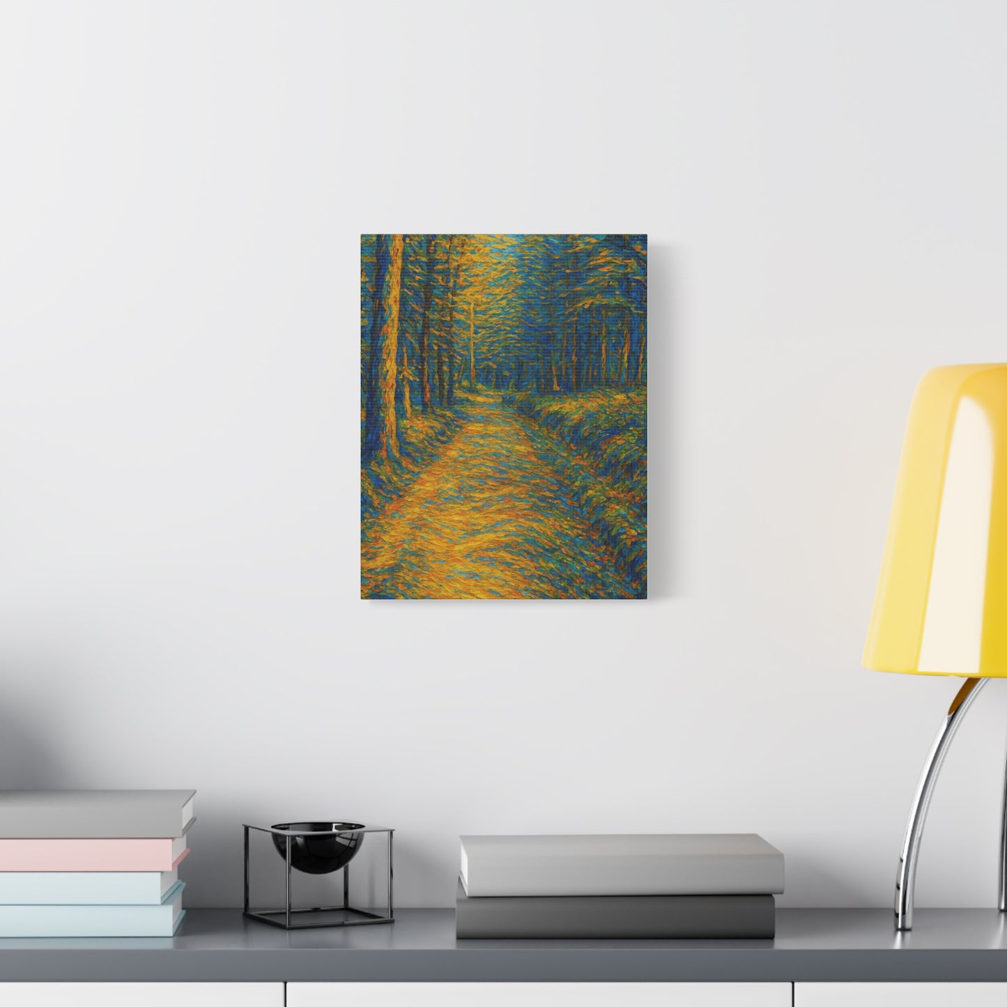 Van Gogh Style Forest Canvas Art | Nature Wall Decor, Home Office Accent, Gift for Nature Lovers, Gallery Wrapped, Living Room Wall Art