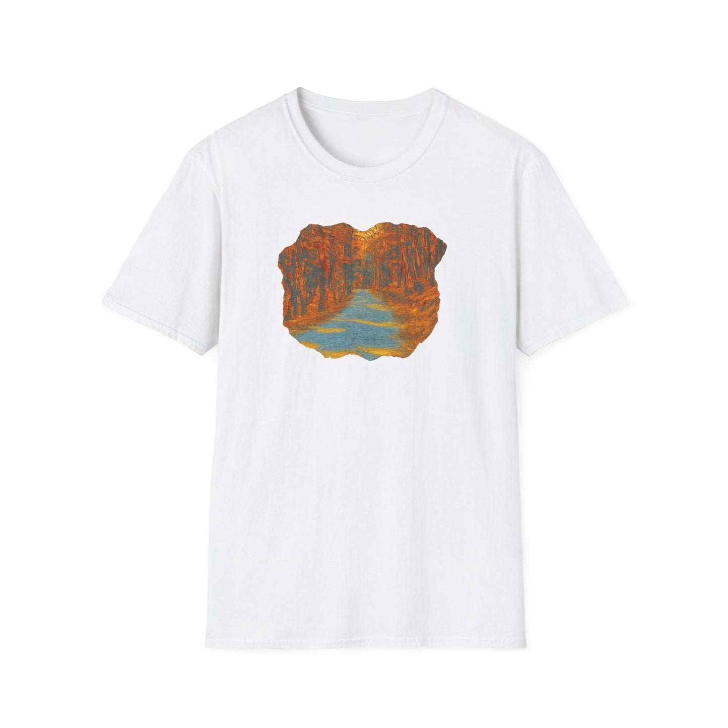 Nature-Inspired Unisex Softstyle T-Shirt, Outdoor Lover Gift, Casual Wear, Ideal for Hiking, Nature Trips, Unique Graphic Tee