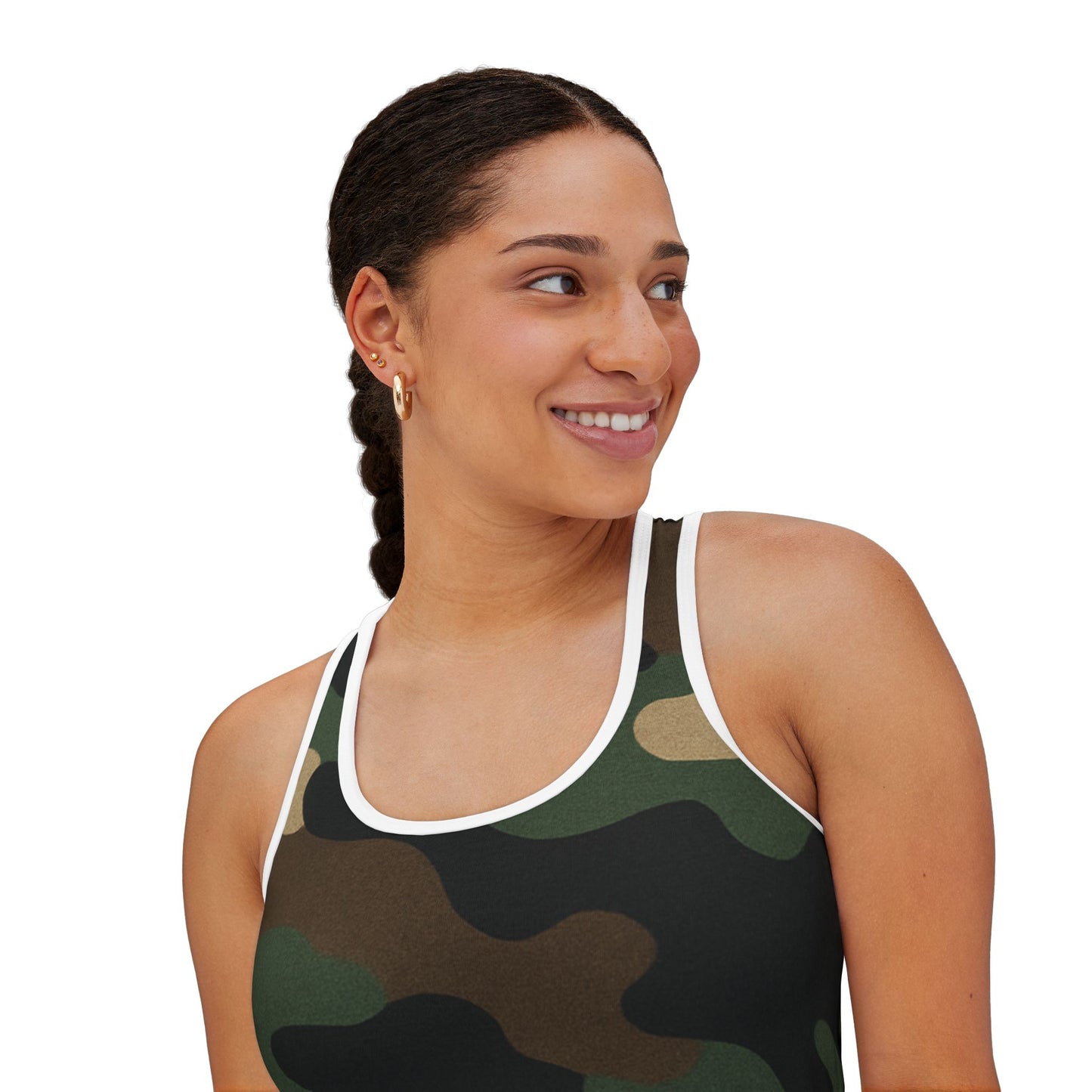 Camo Women's Tank Top, Stylish Fitness Wear, Summer Outfit, Outdoor Activities, Casual Tank for Women, Gift for Her