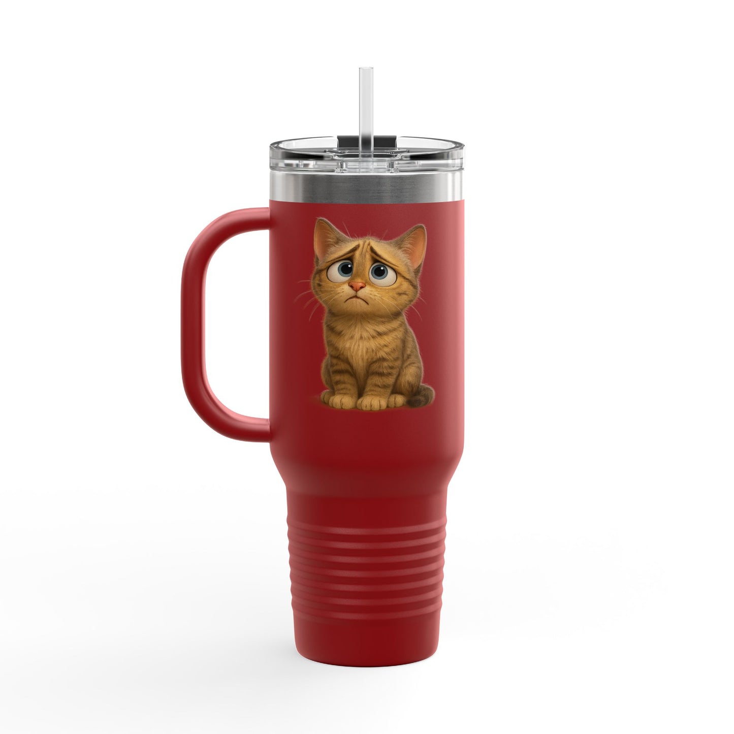Cute Cat Insulated Travel Mug, 40oz - Perfect for Pet Lovers, Gifts for Cat Owners, Travel Accessories, Cute Drinkware, Animal Lovers