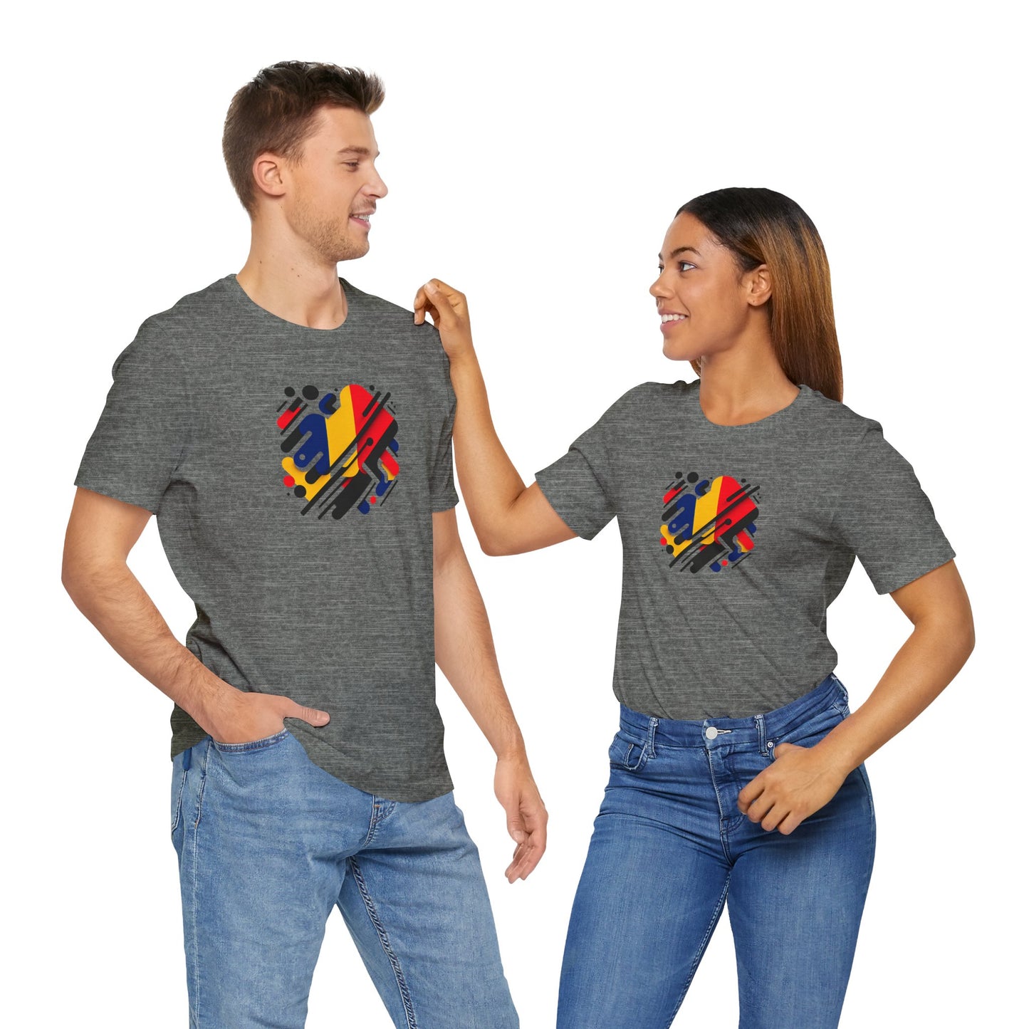 Artistic Heart Unisex Jersey Tee - Vibrant Graphic Tee, Casual Wear, Gift for Art Lovers, Birthday Surprise, Everyday Comfort