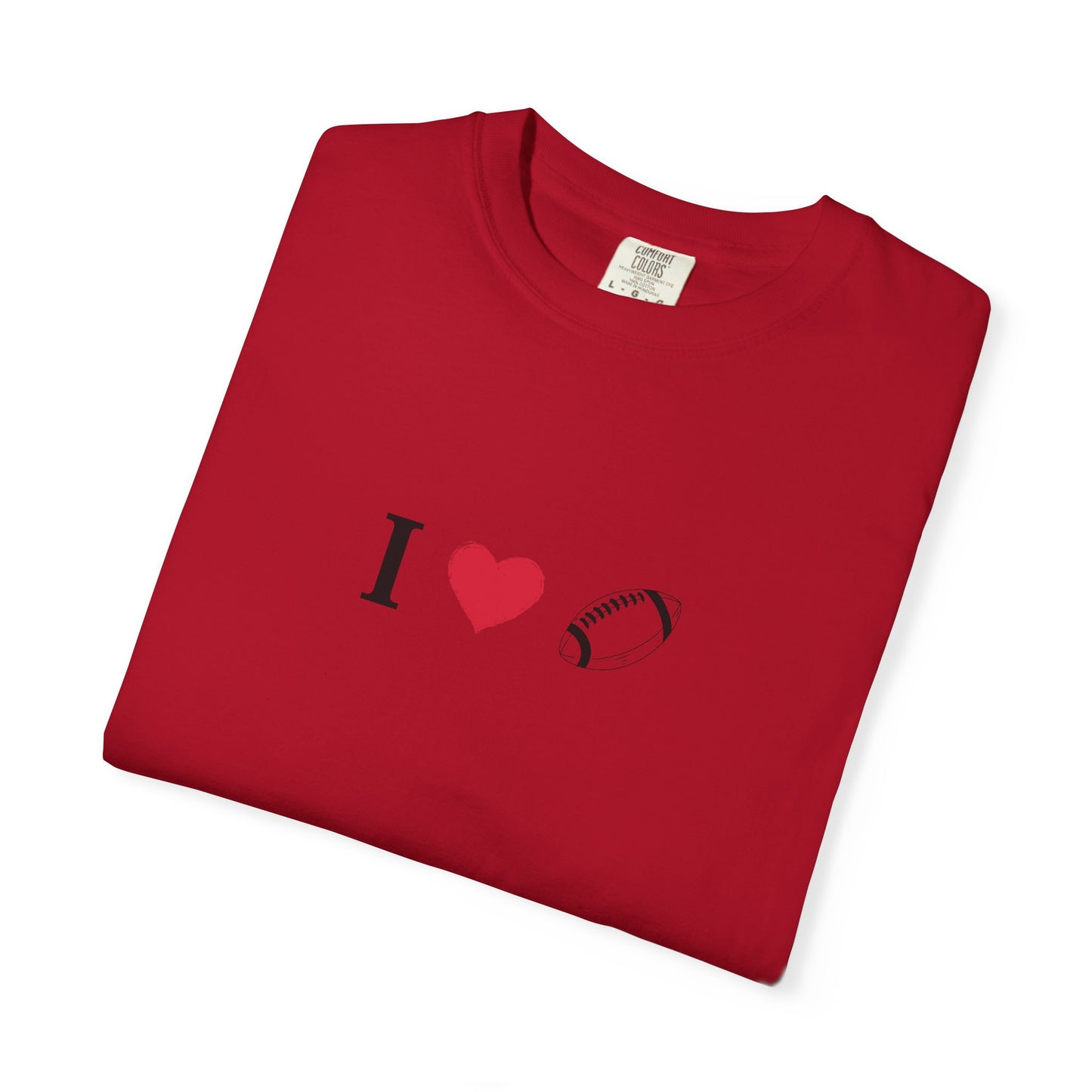 I Love Football T-Shirt - Unisex Cotton Tee, Fun Gift for Friends, Casual Style, Birthday Present, Summer Apparel