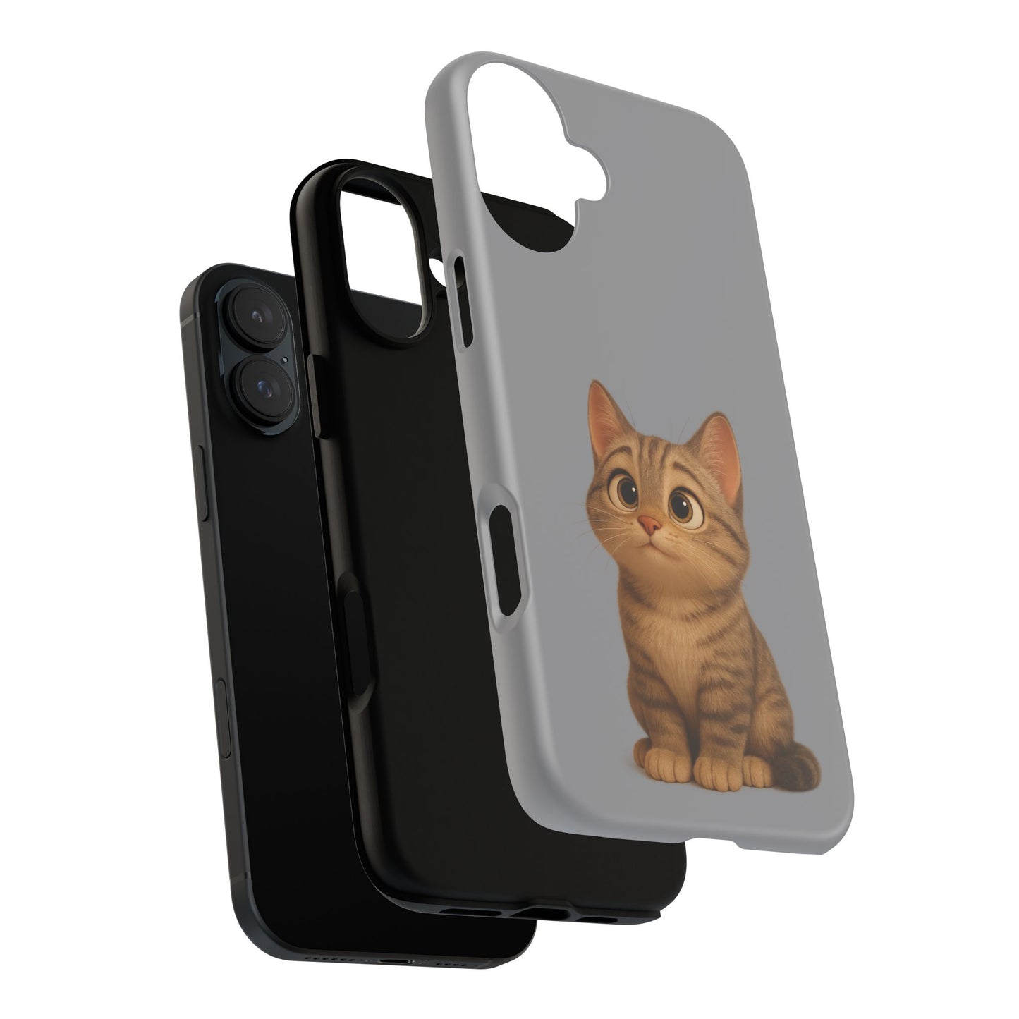 Cute Cat Phone Case, Kawaii Pet Accessory, Gift for Cat Lovers, Animal Phone Cover for Kids, Unique Kitty Design, Birthdays, Holidays