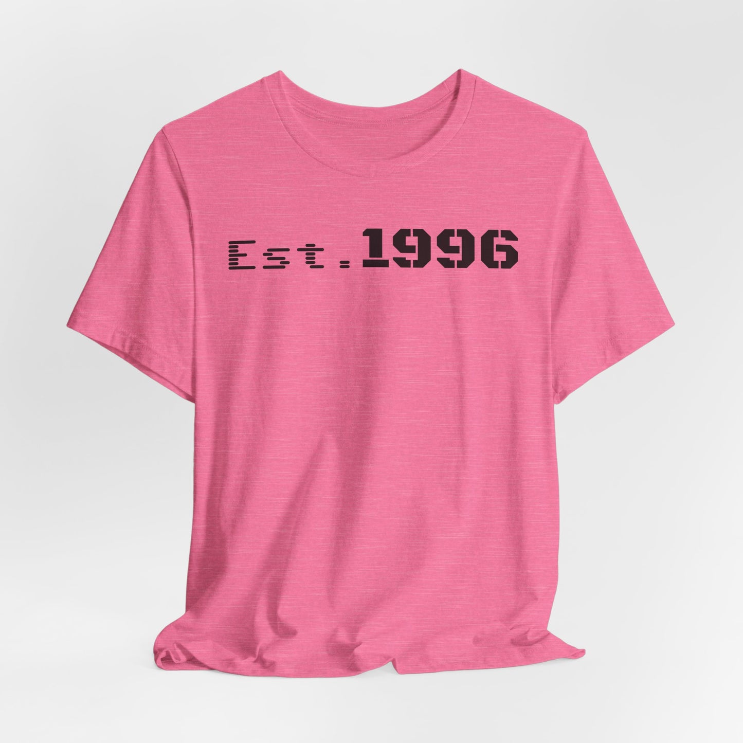 Unisex Jersey Tee - 'Est. 1996' Graphic Shirt, Birthday Gift, Casual Wear, Vintage Style, Retro Fashion, Gift for Him/Her