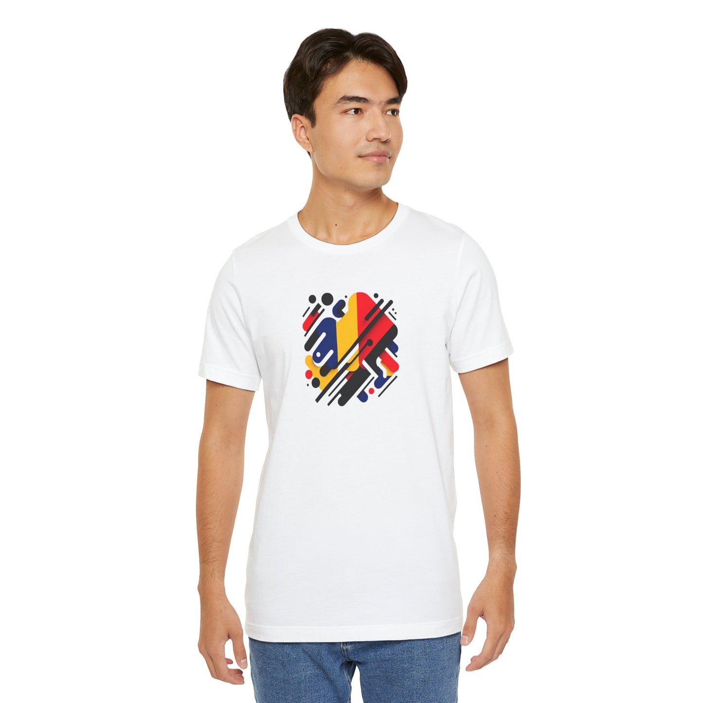 Artistic Heart Unisex Jersey Tee - Vibrant Graphic Tee, Casual Wear, Gift for Art Lovers, Birthday Surprise, Everyday Comfort