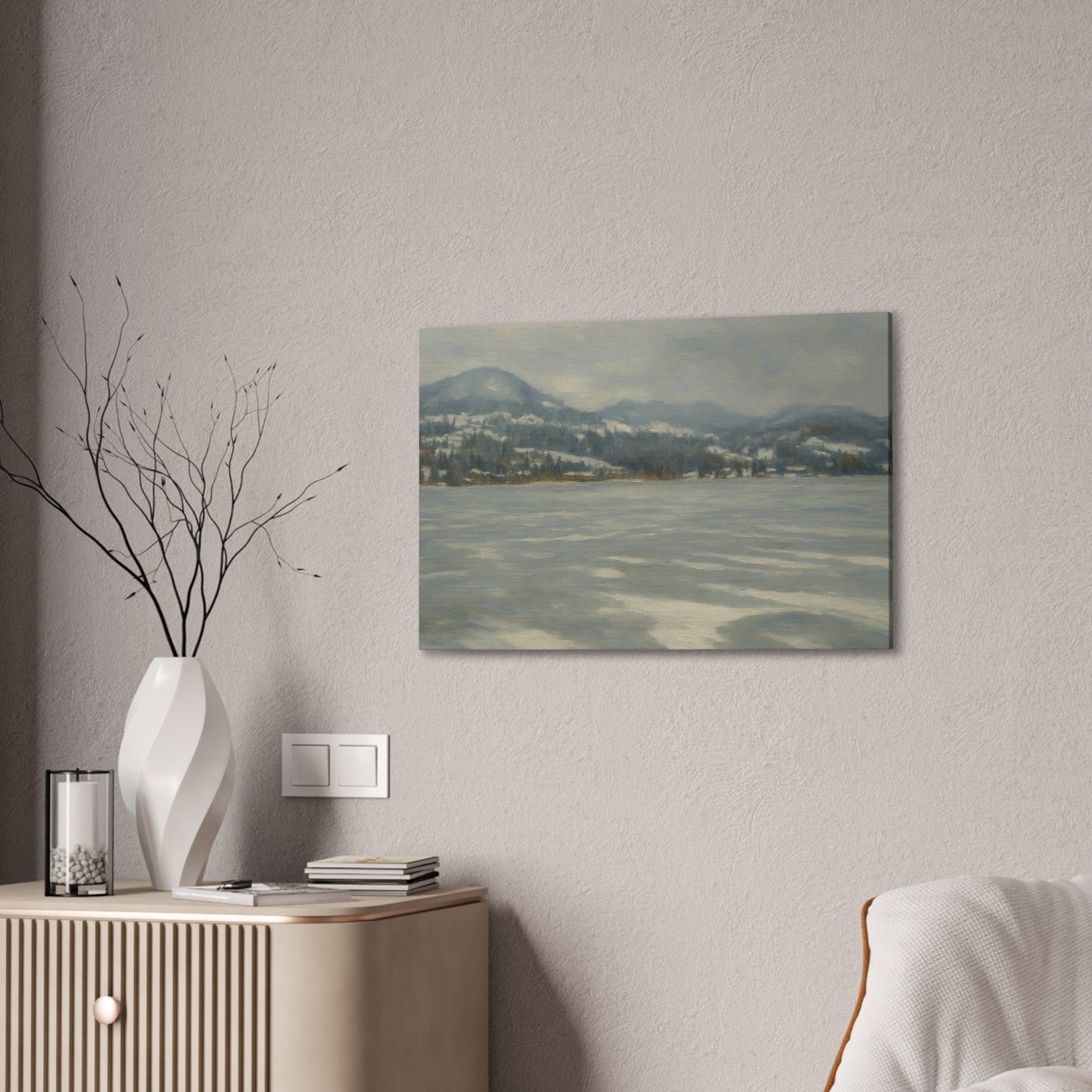 Serene Winter Landscape Canvas