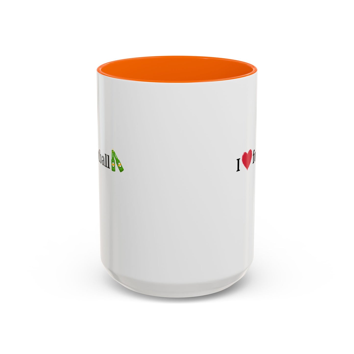 I Love Football Accent Coffee Mug, Perfect Gift for Sports Lovers, Football Enthusiasts, Unique Mug for Game Days, Home or Office Decor