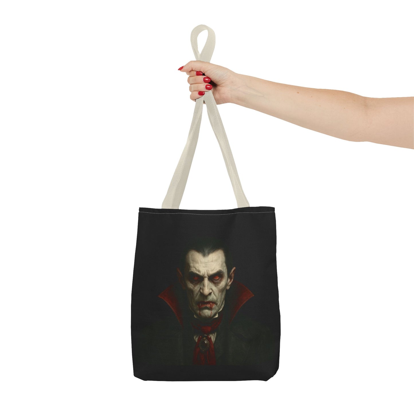 Vampire Haunted Tote Bag, Spooky Shopping Bag, Halloween Accessory, Gothic Style Handbag, Perfect for Halloween Parties, Unisex Tote