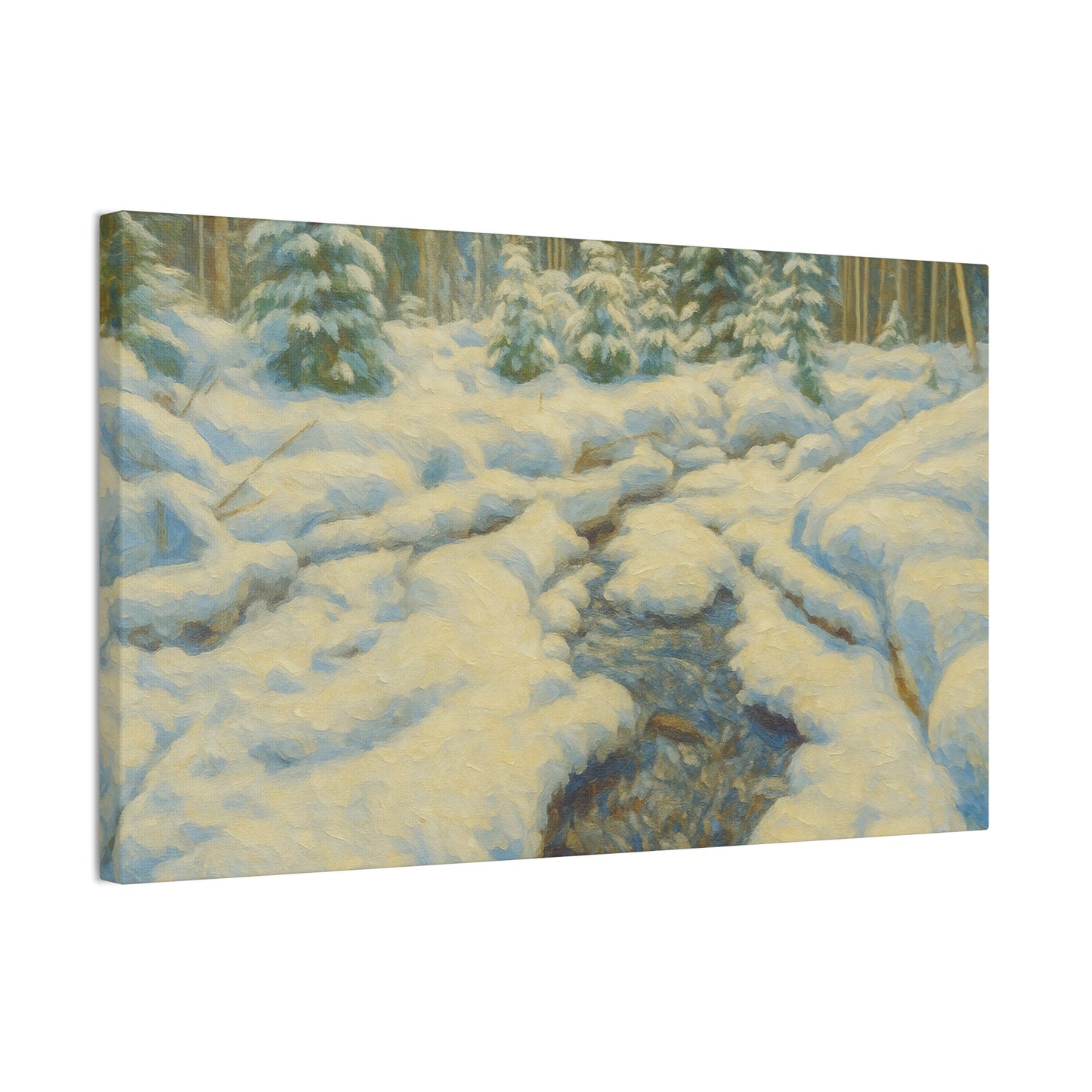 Winter Landscape Canvas Art, Nature Decor, Gallery Wall Art, Cozy Home Accent, Winter Wonderland Painting
