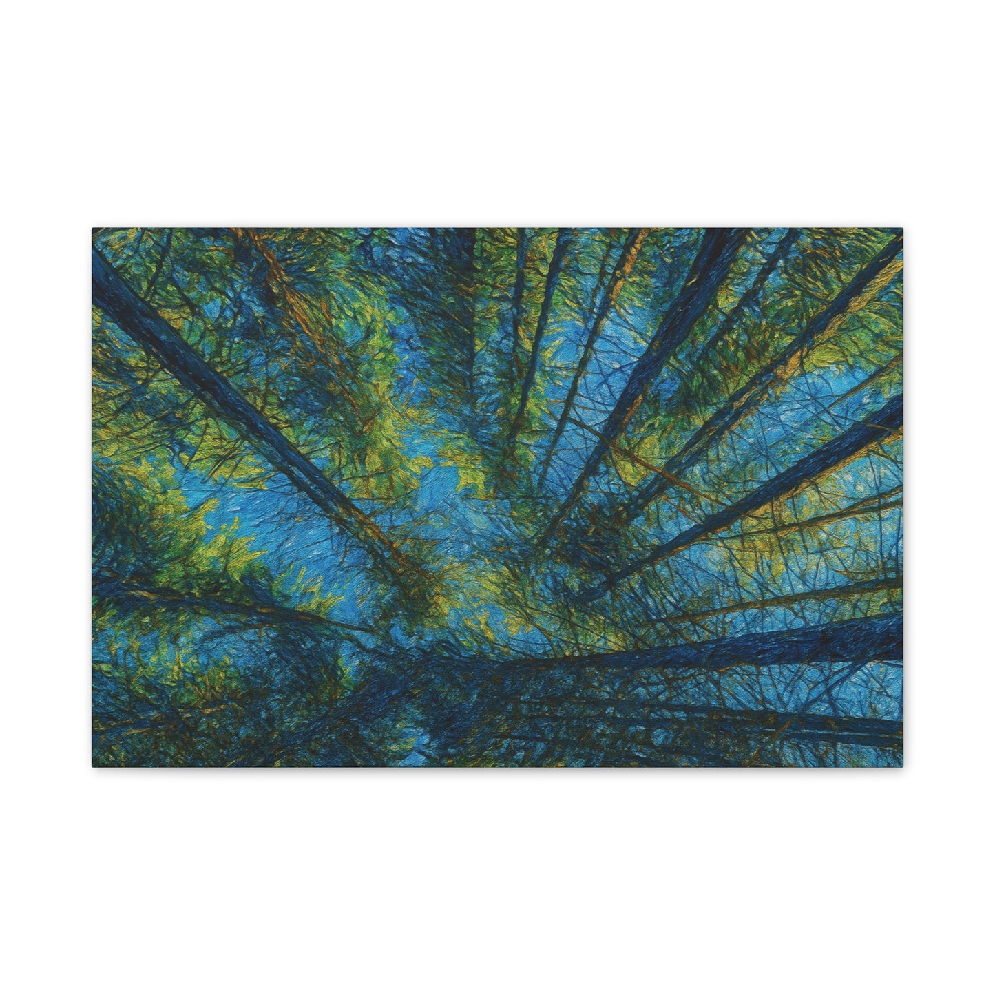 Canvas Wall Art, Forest Perspective Print, Nature Decor, Home & Office Art, Rustic Wall Hanging, Tree Art for Nature Lovers