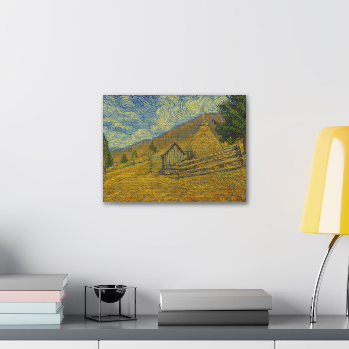 Vincent Van Gogh Inspired Canvas Print, Rustic Home Decor, Wall Art, Gift for Art Lovers, Country Landscape, Unique Art Piece