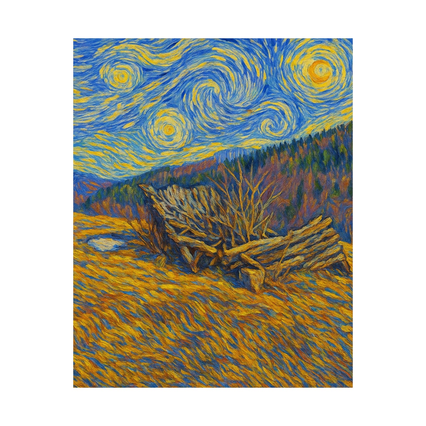 Matte Vertical Posters of Starry Night - Art Print for Home Decor, Wall Art, Gift for Art Lovers, Bacground for Celebrations
