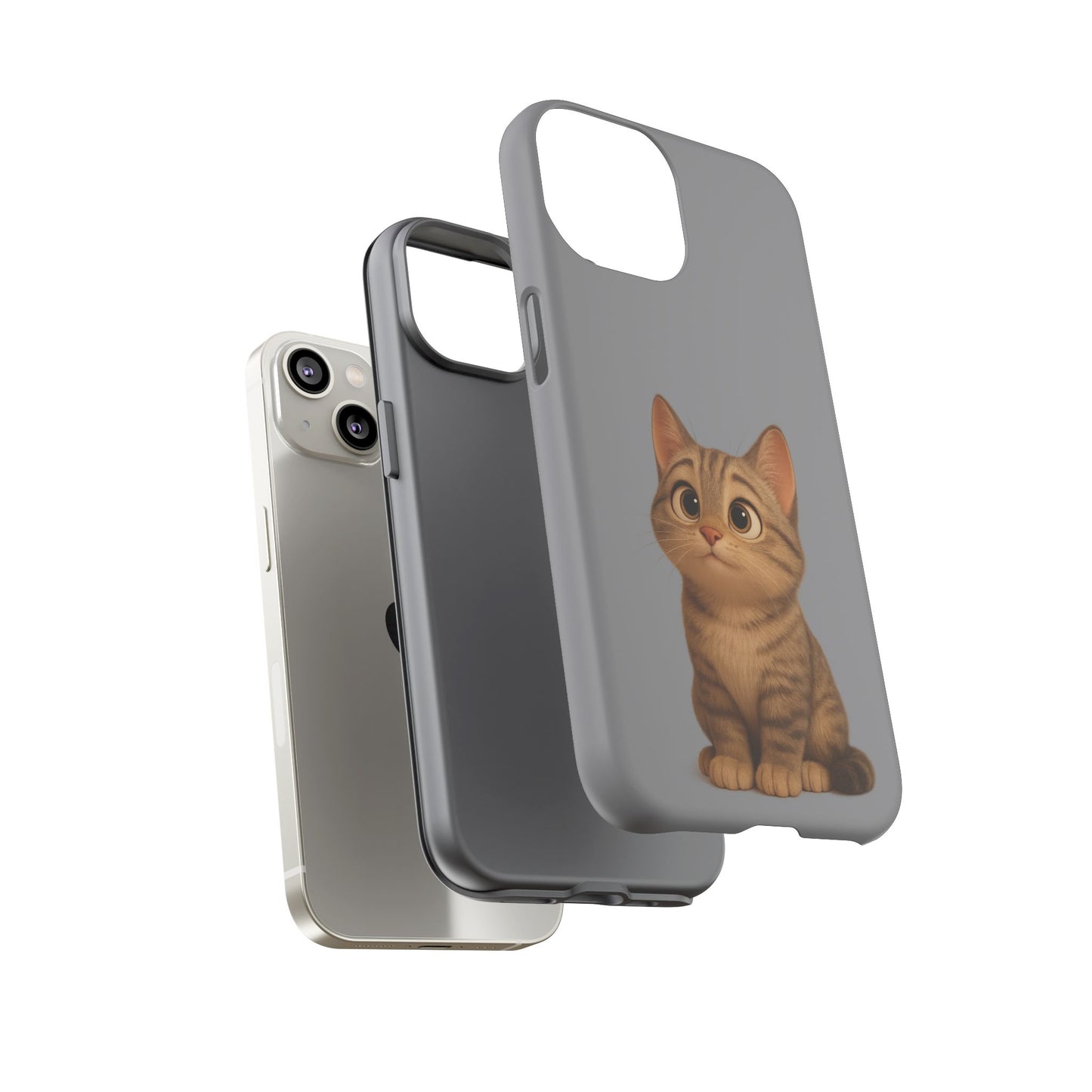 Cute Cat Phone Case, Kawaii Pet Accessory, Gift for Cat Lovers, Animal Phone Cover for Kids, Unique Kitty Design, Birthdays, Holidays