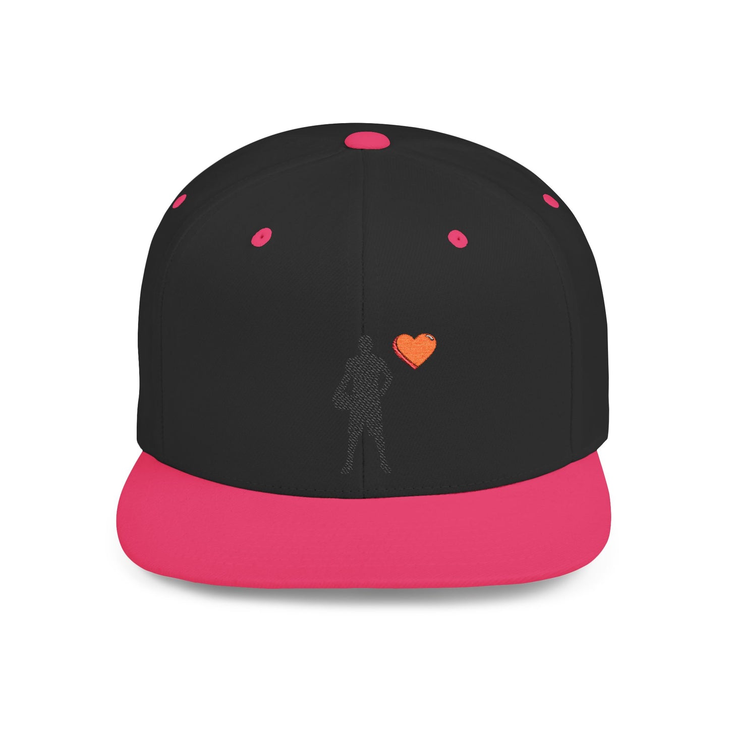 Sporty Love Flat Bill Snapback Hat – Adjustable Cap for Athletes, Casual Wear, Gifts for Sports Fans, Basketball Enthusiasts, Unique