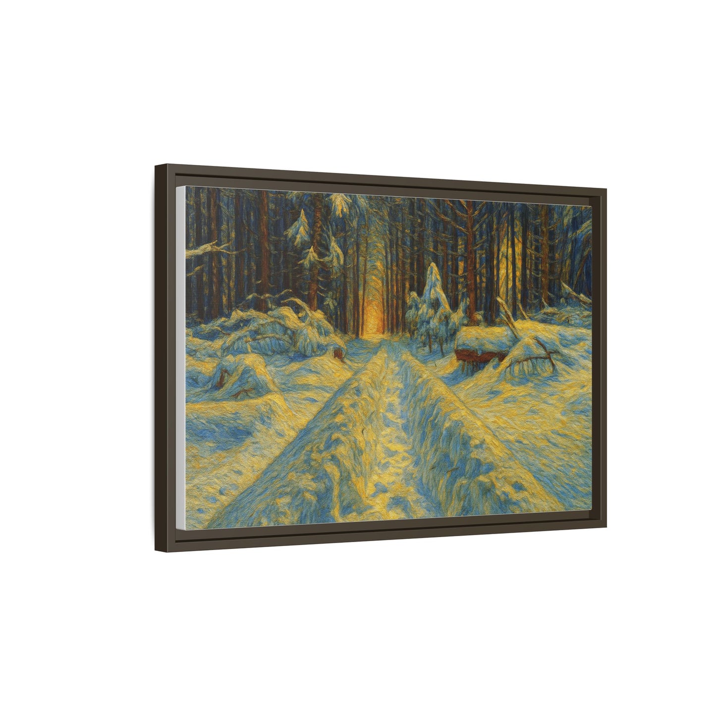 Canvas Art, Winter Landscape Wall Decor, Nature Lovers Gift, Seasonal Decor, Holiday Wall Art, Cozy Home Decoration, Framed Matte Canvas